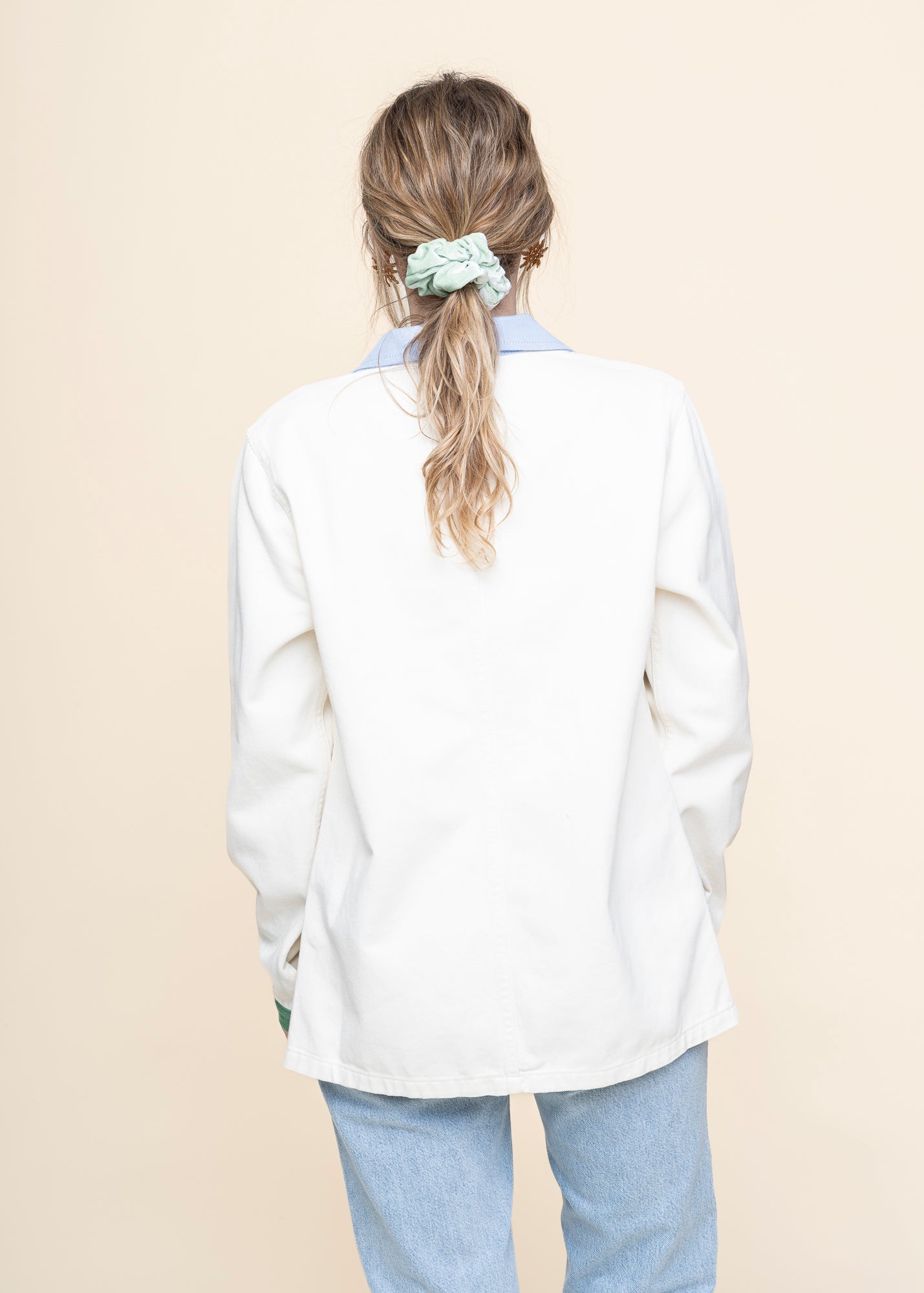 Veste en coton bio | écru "Revivre - vanille"