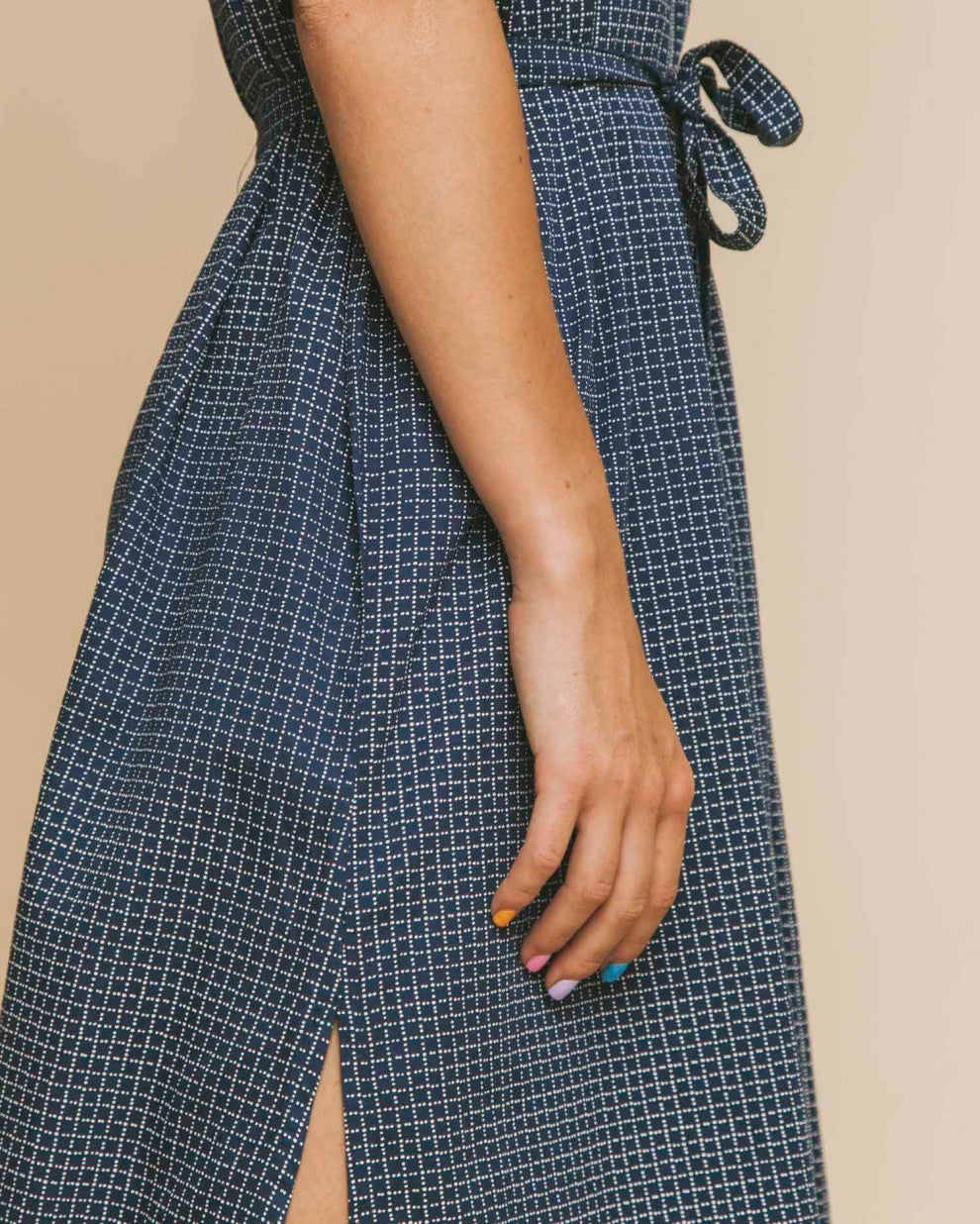 Robe longue oversize bleue en coton bio - Mandy