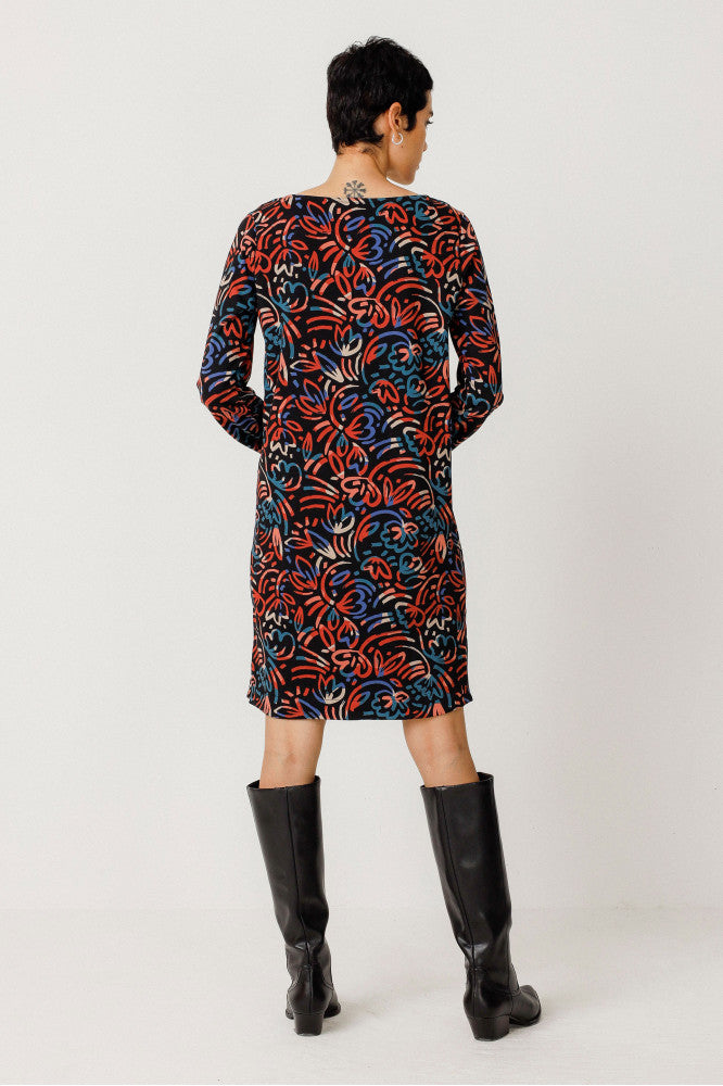 Robe en coton biologique | multicolore "vestido rakel garden"