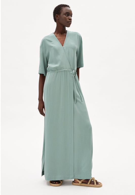 Robe longue vert d'eau en tencel - Viktoriaa