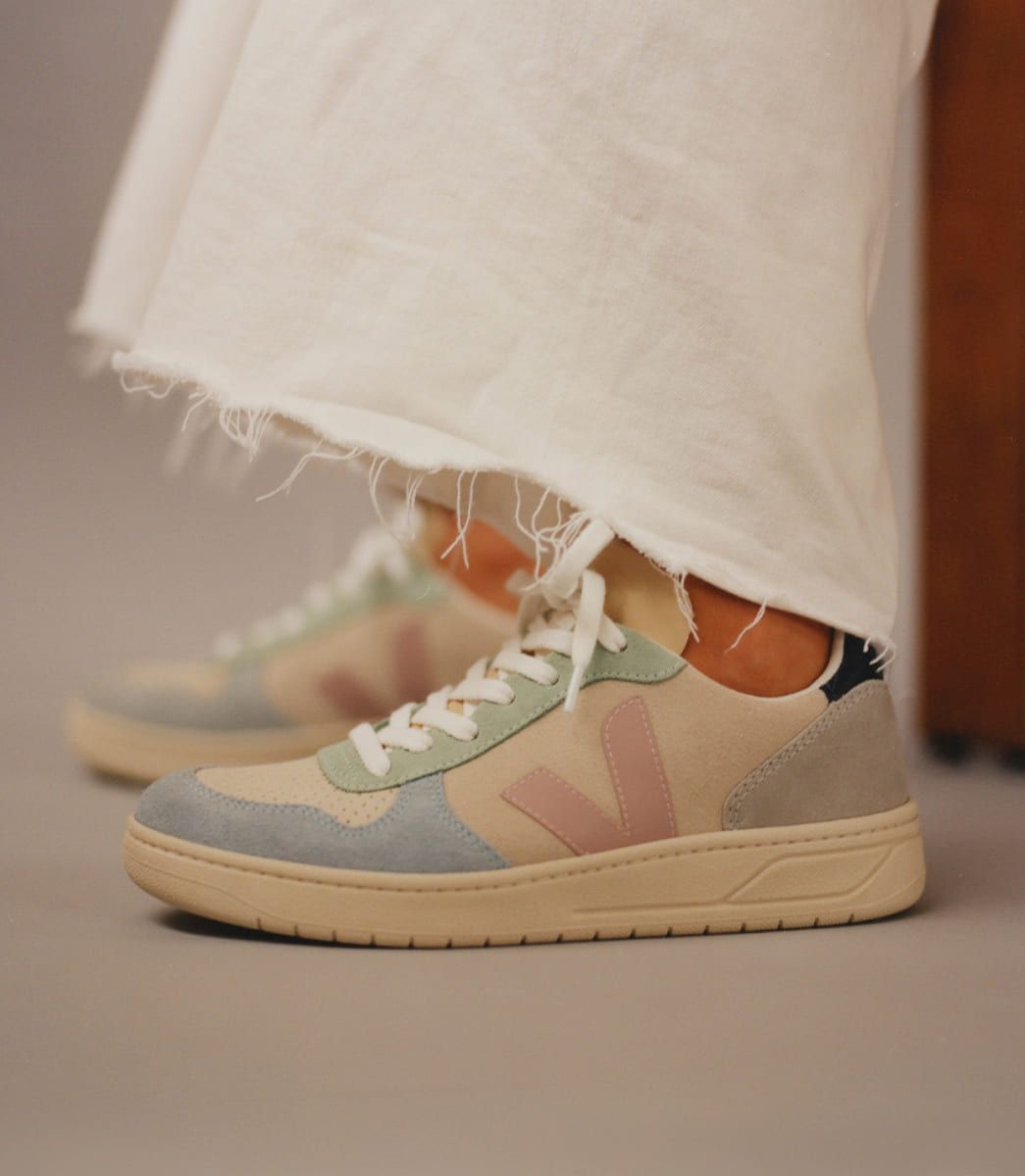 Baskets v-10 suede multico natural babe