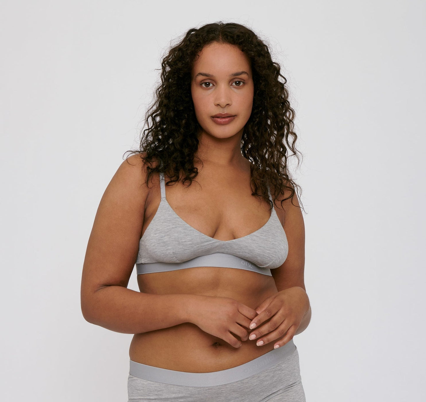 Bralette grise en tencel - grey melange