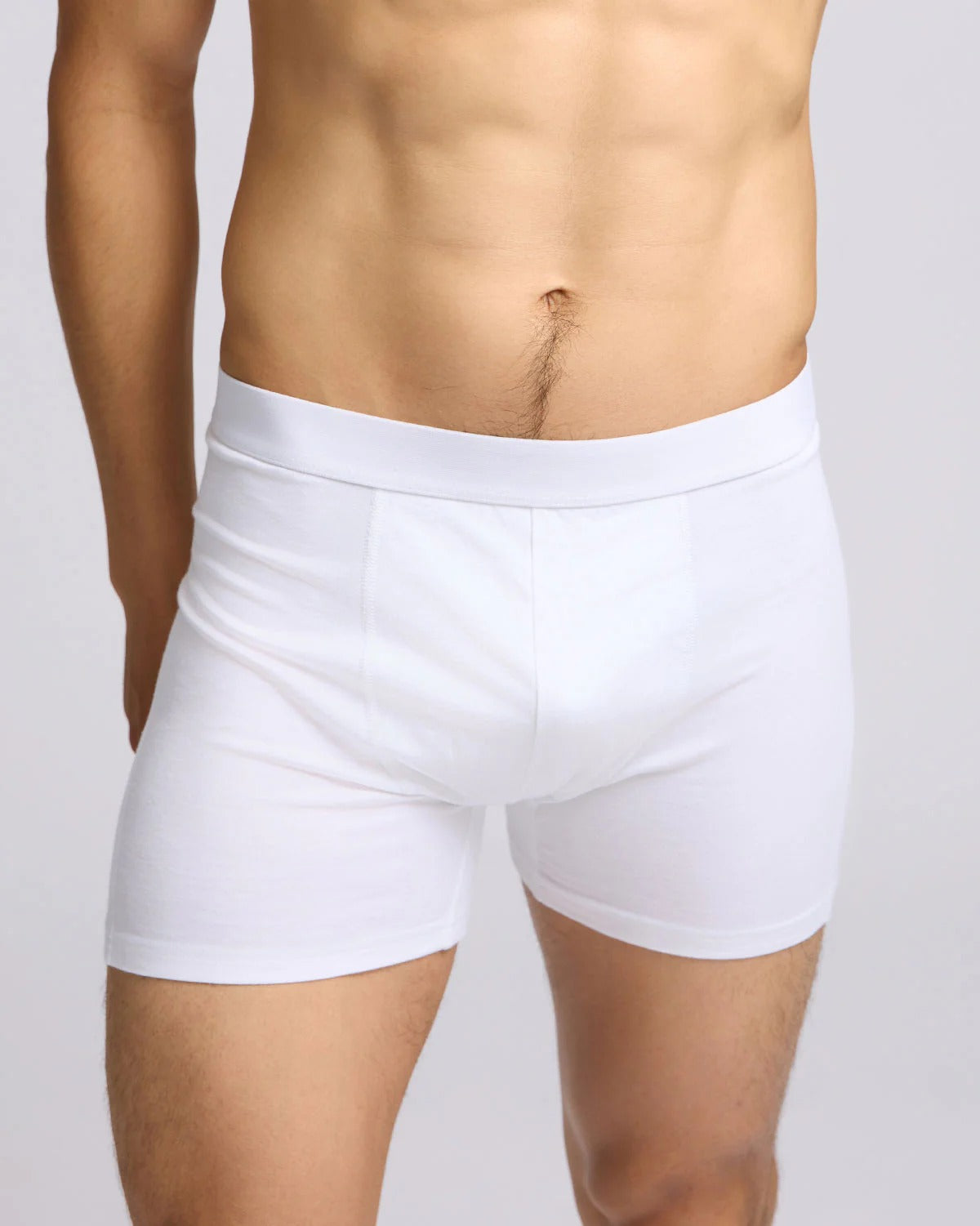 Lot 3 Boxer uni en coton bio | blanc "optical white"