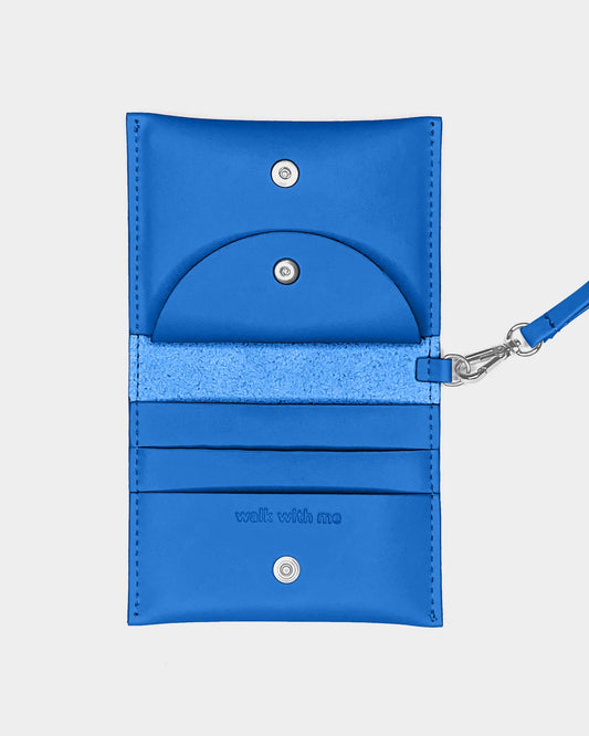 Porte-monnaie bleu en matières recyclées - wallet klein