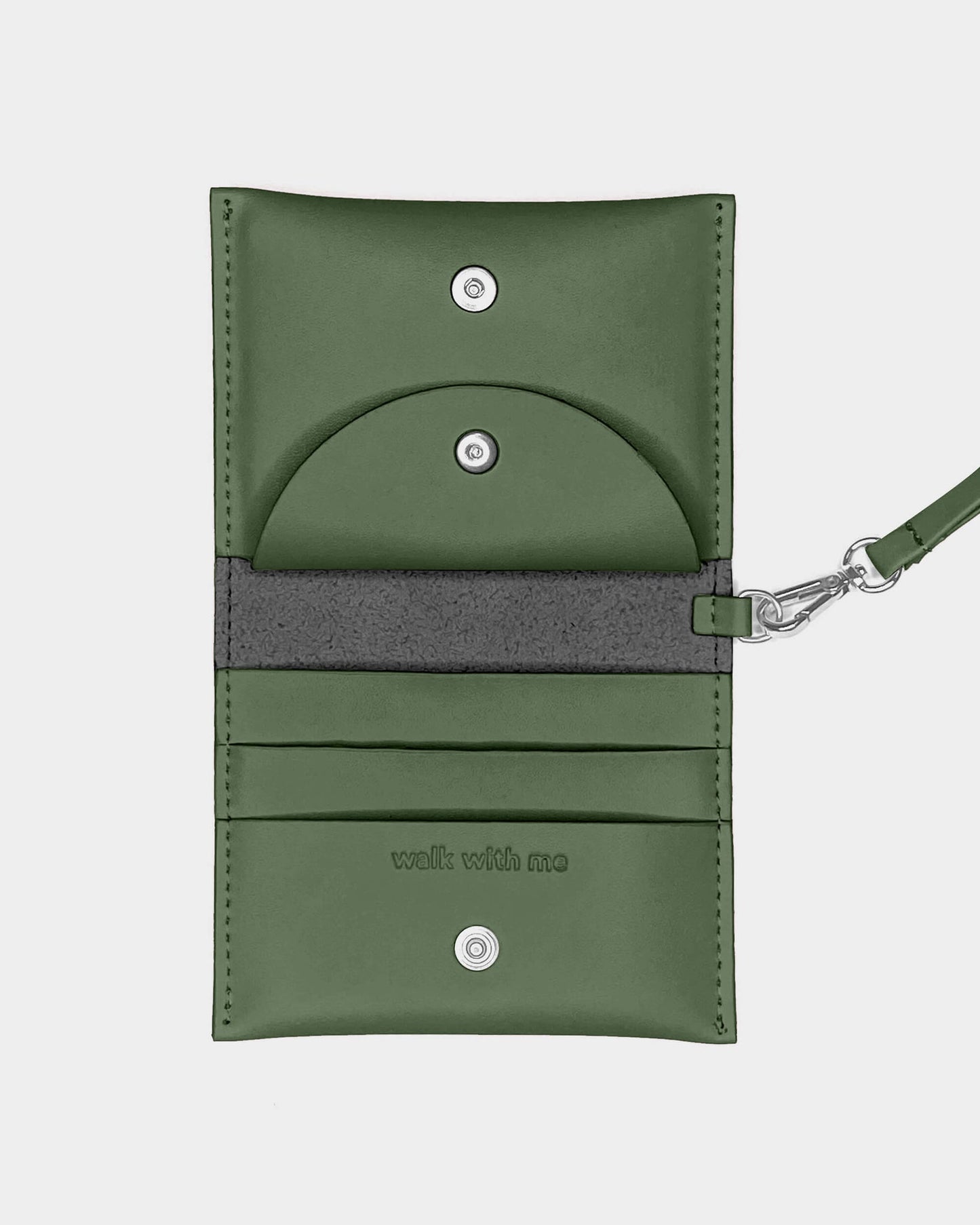 Porte-monnaie kaki en recyclé - wallet - forest