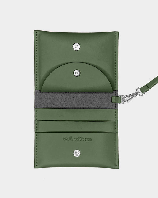 Porte-monnaie kaki en recyclé - wallet - forest
