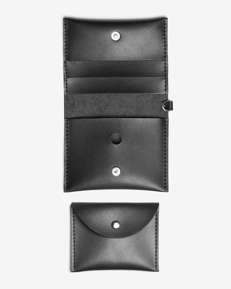 Porte-monnaie noir en matières recyclées - wallet black
