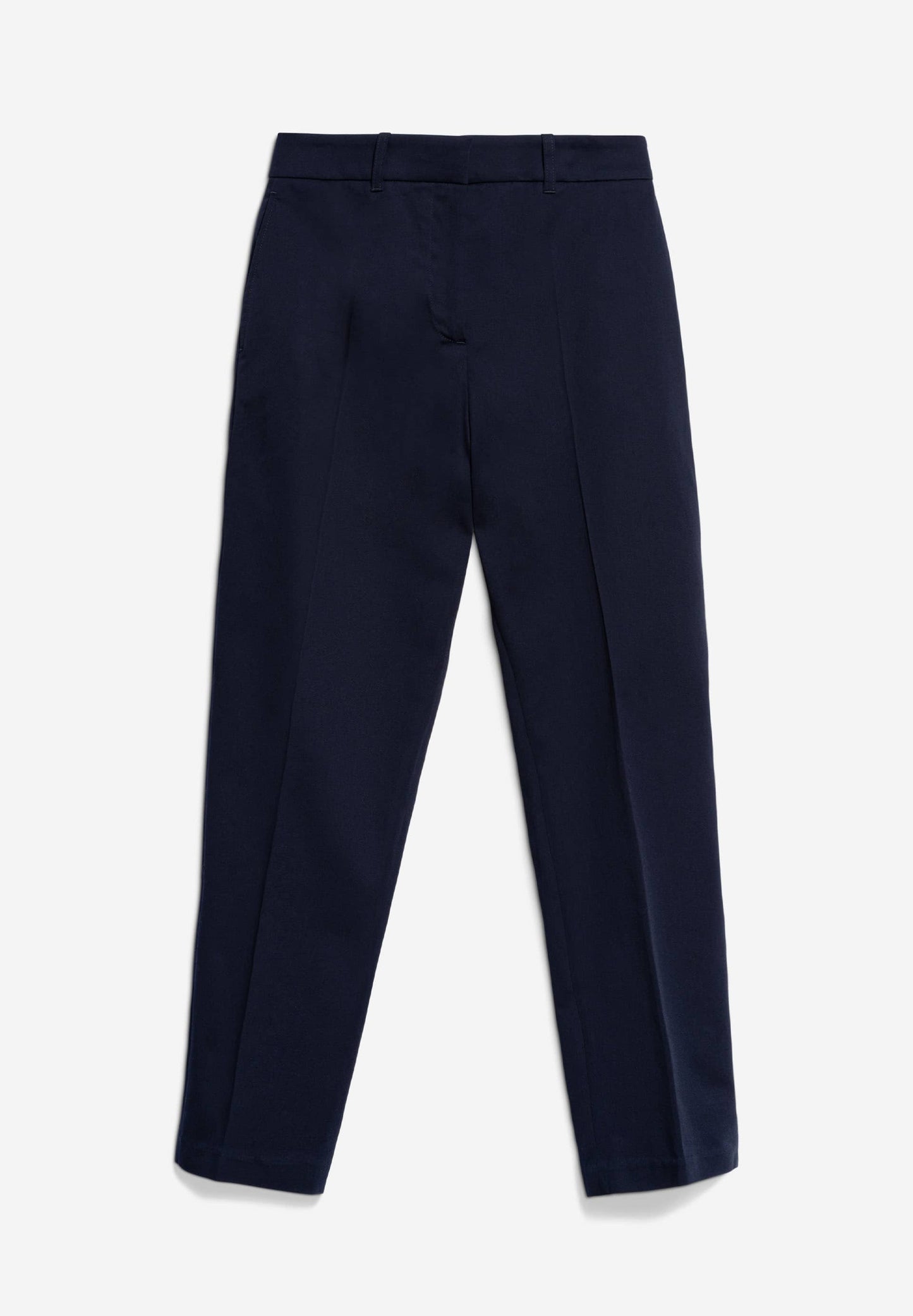 Pantalon à pinces en coton bio | Bleu marine "warmaar night sky"