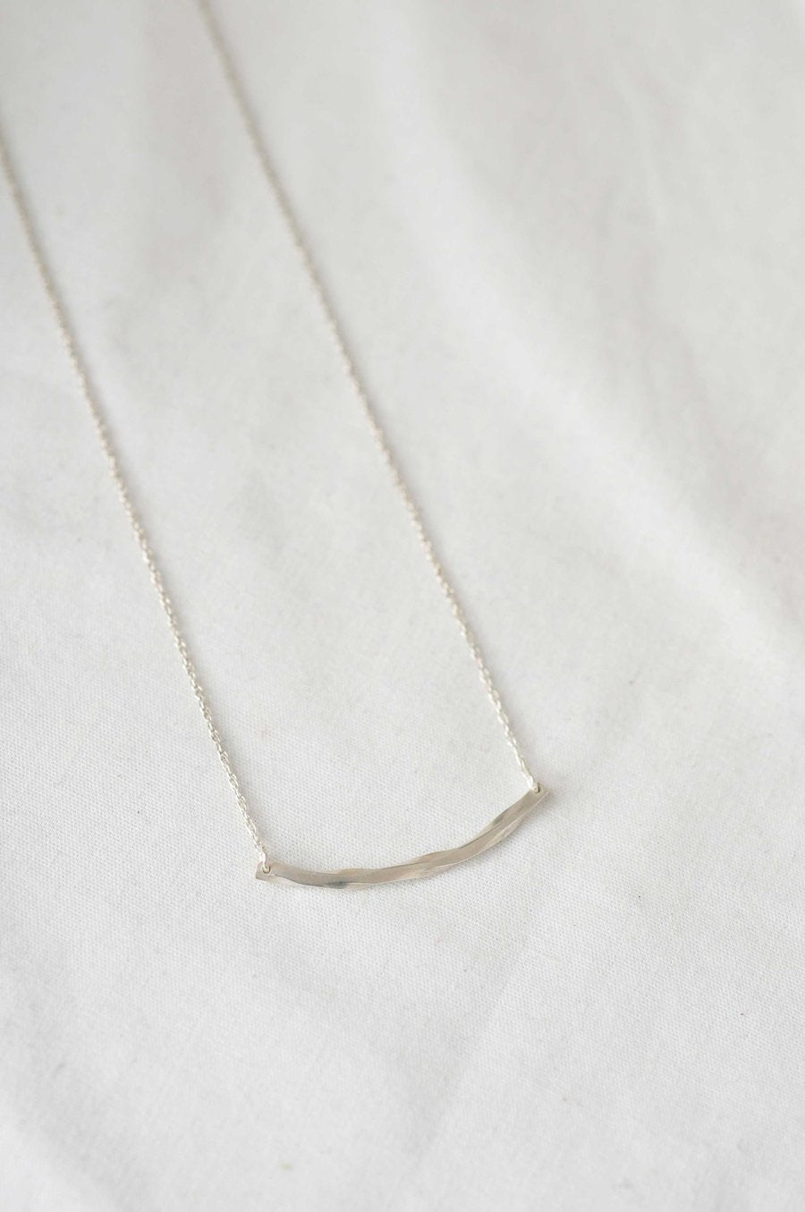 Collier en argent recyclé - Silver Wave Curve