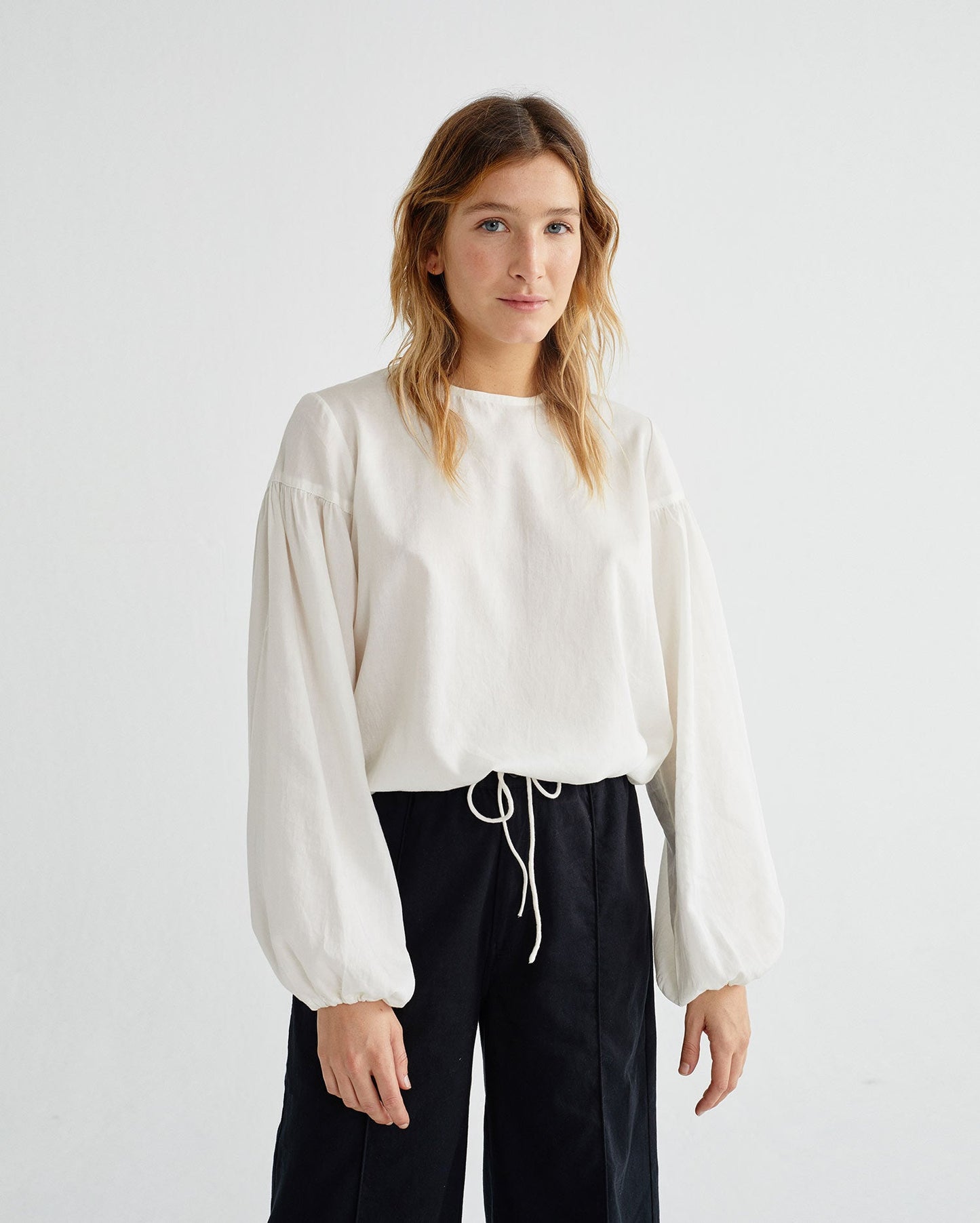 Blouse blanche en coton bio - Boann