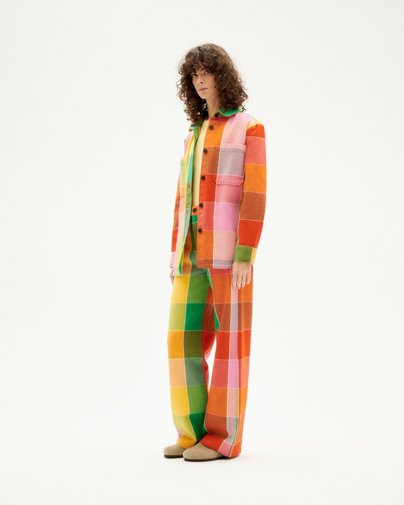 Veste à carreaux en coton bio | Multicolore "art blanket norita jacket"