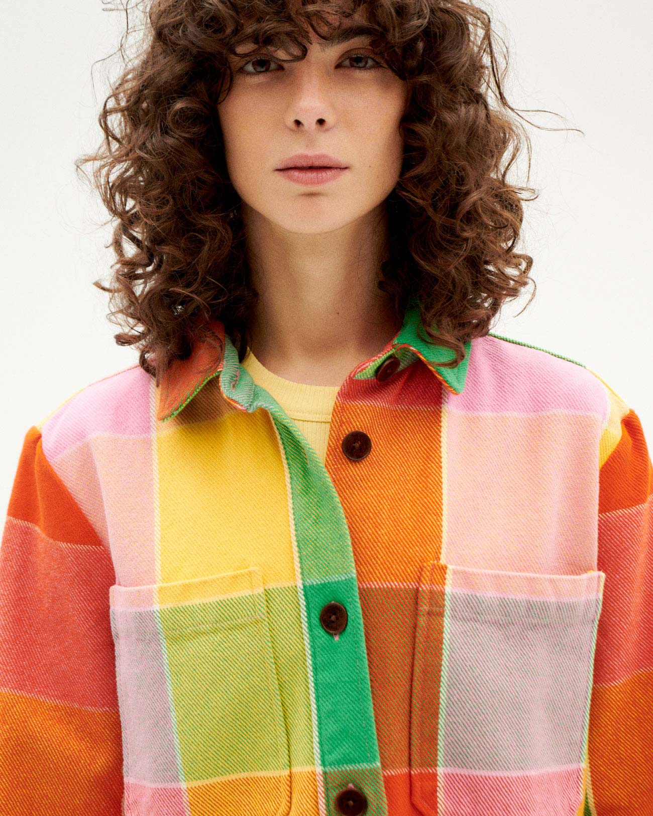 Veste à carreaux en coton bio | Multicolore "art blanket norita jacket"