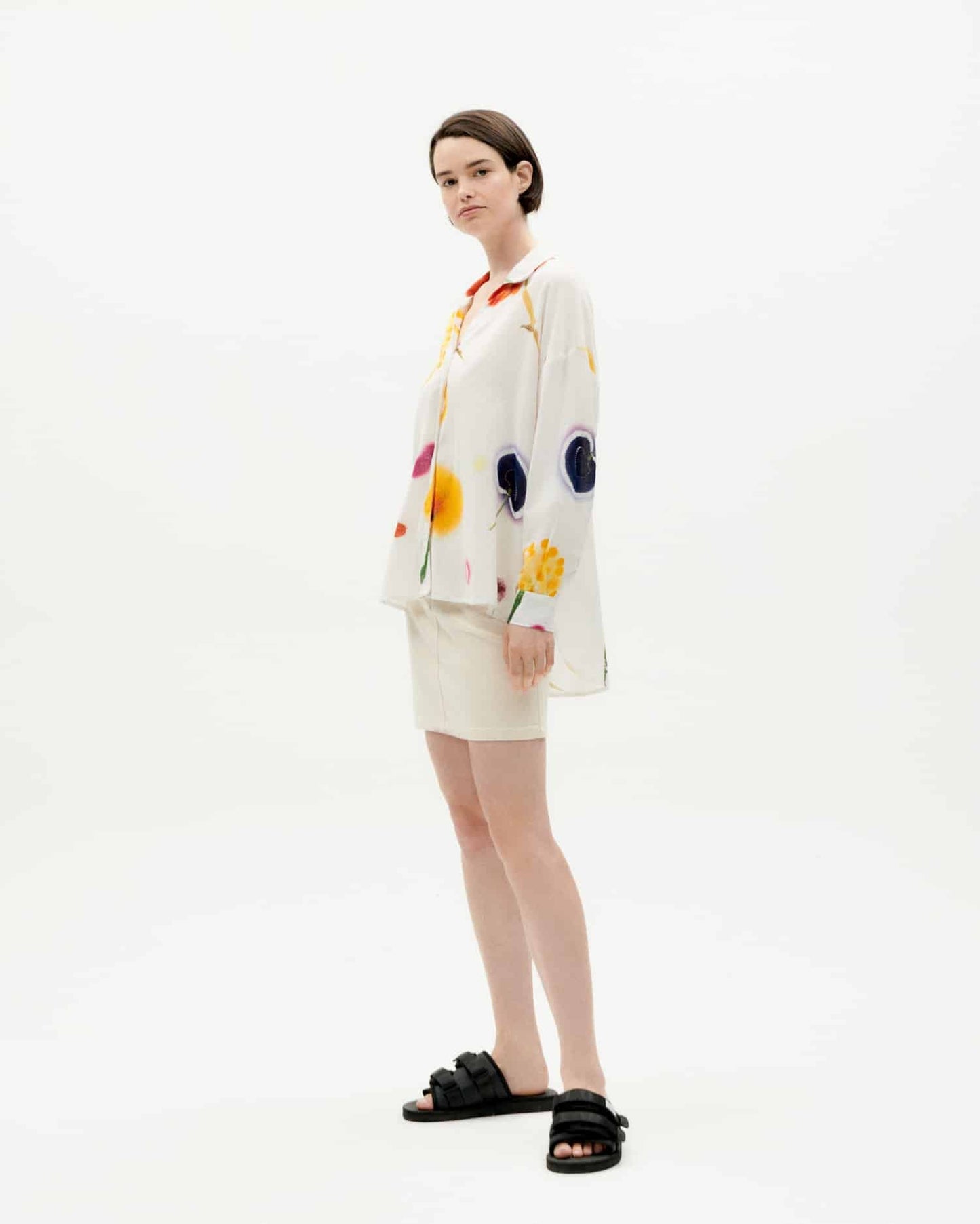 Chemise en coton bio | Écru à motifs "feuz day margaret blouse"