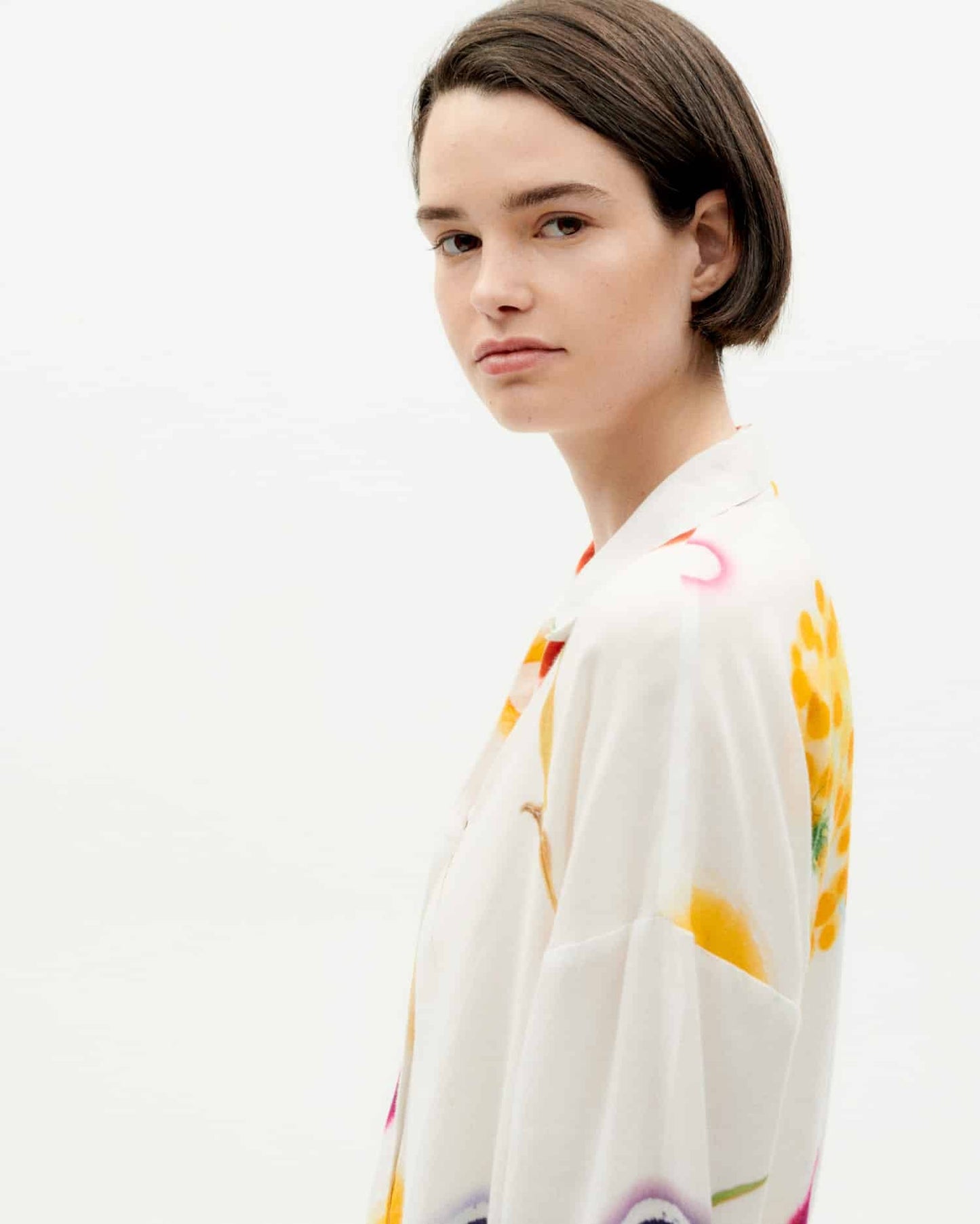Chemise en coton bio | Écru à motifs "feuz day margaret blouse"