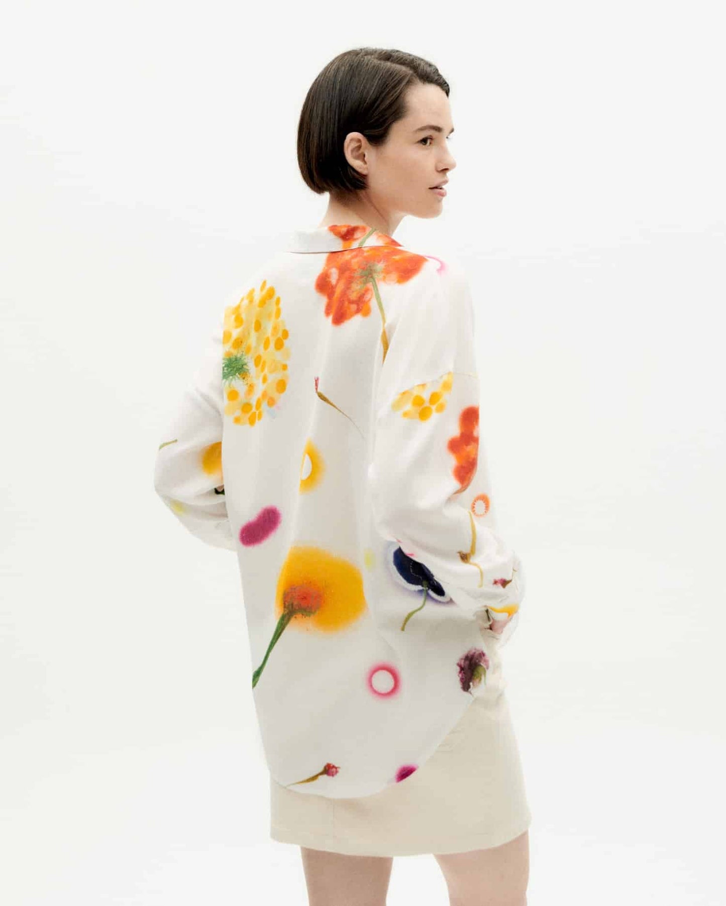 Chemise en coton bio | Écru à motifs "feuz day margaret blouse"