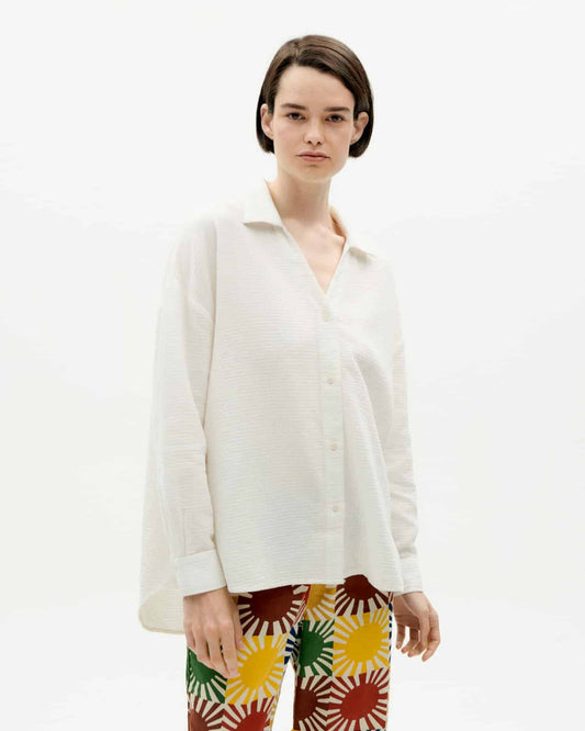 Chemise en coton bio | Écru "undyed loop margaret blouse"