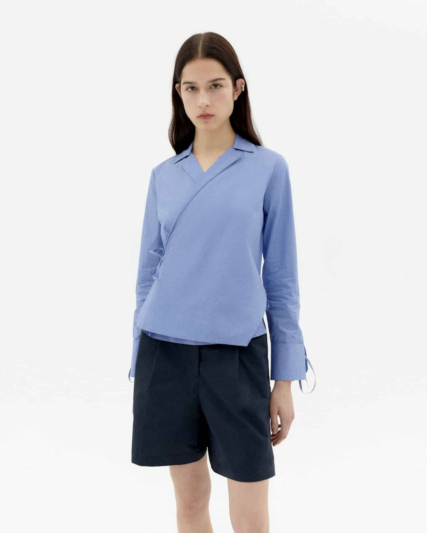 Blouse en coton bio | bleu "persian blue lenie blouse - blue"