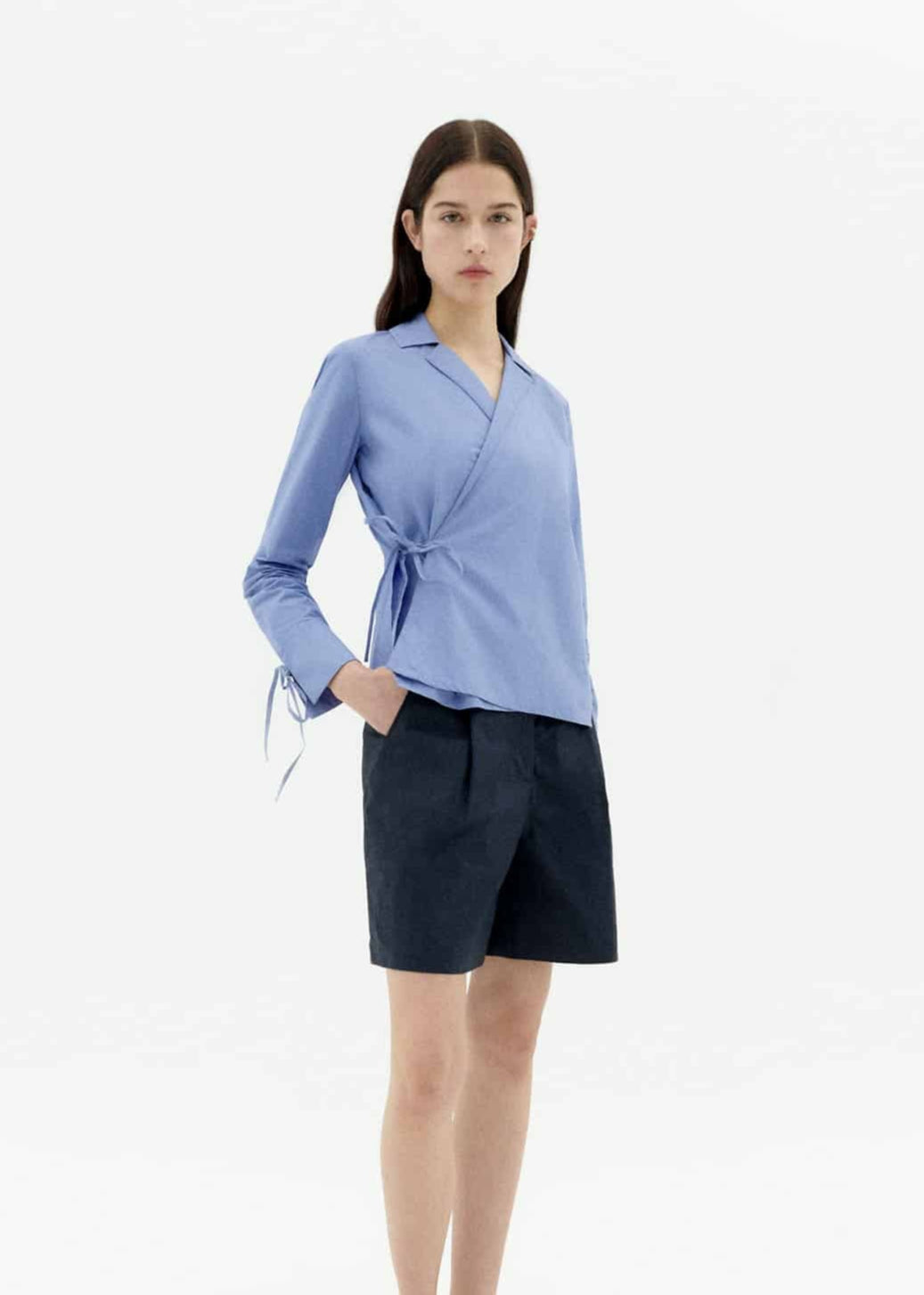 Blouse en coton bio | bleu "persian blue lenie blouse - blue"