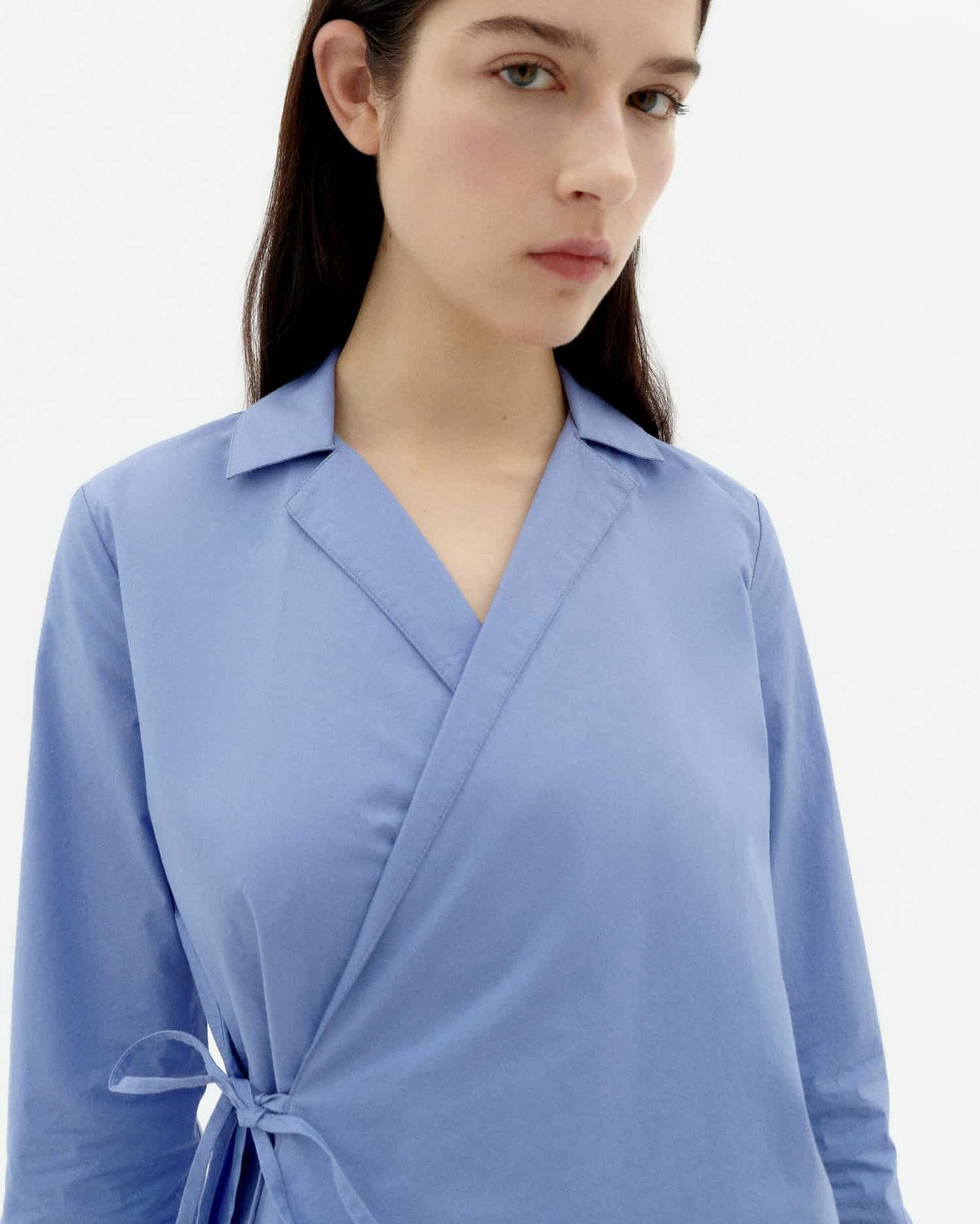 Blouse en coton bio | bleu "persian blue lenie blouse - blue"