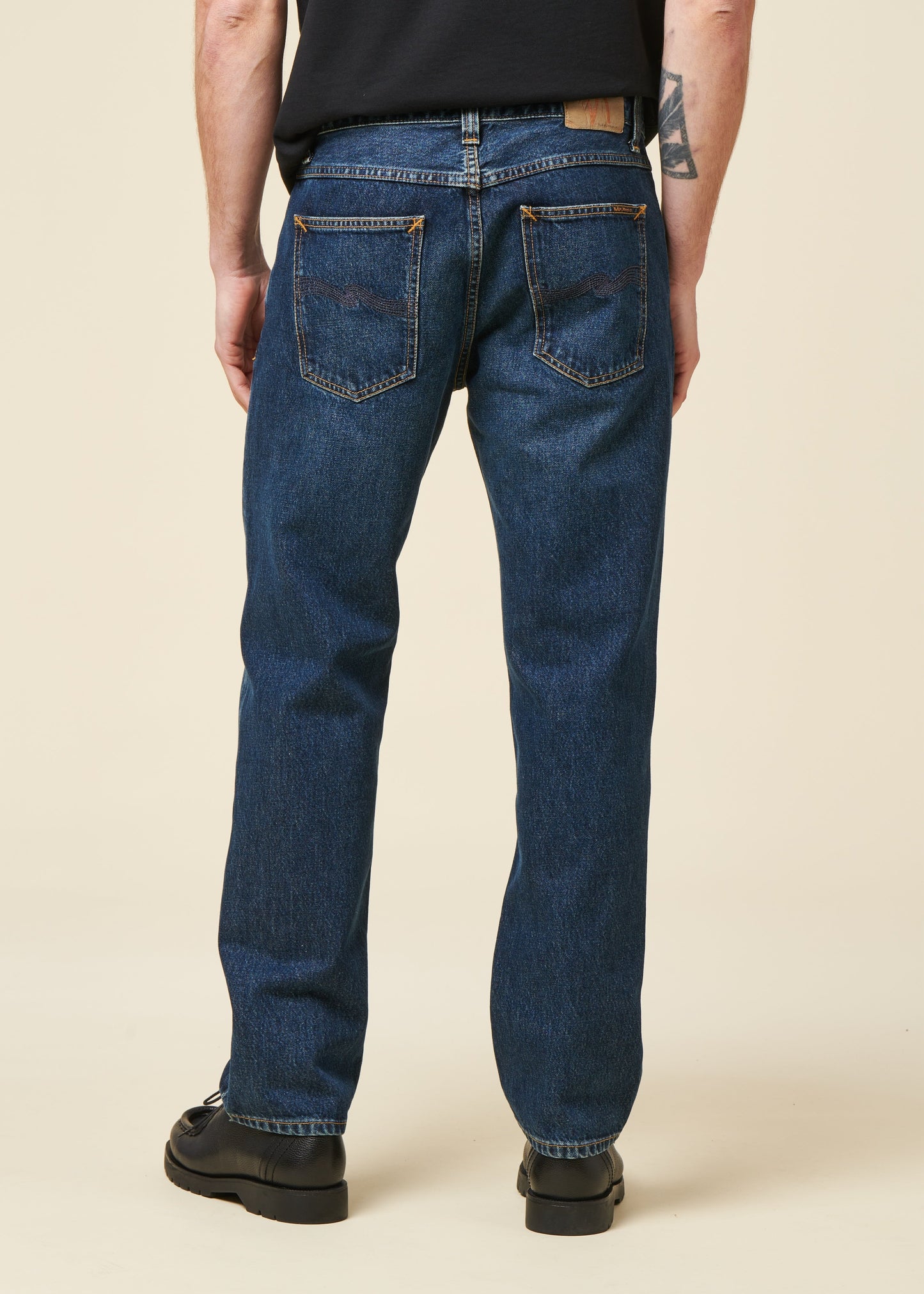 Jean droit en coton bio | bleu "gritty jackson blue soil"