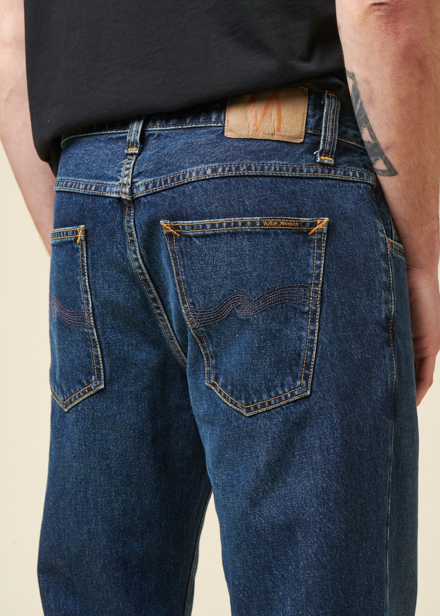 Jean droit en coton bio | bleu "gritty jackson blue soil"