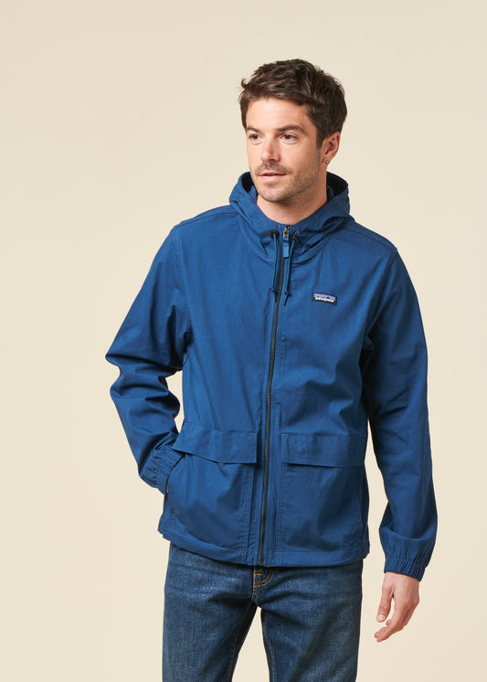 Veste  en coton bio et nylon recyclé | bleu "nomader hoody jkt - tidepool blue"
