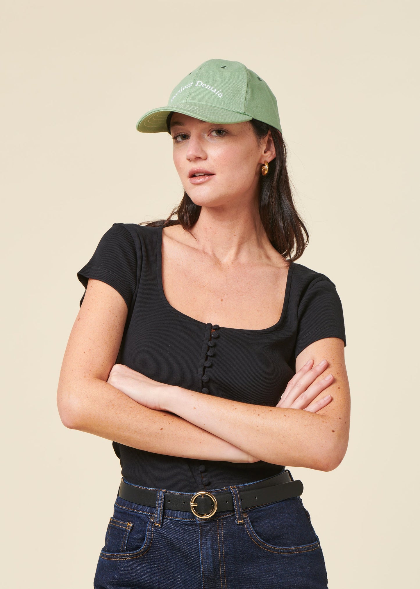 Casquette verte sauge