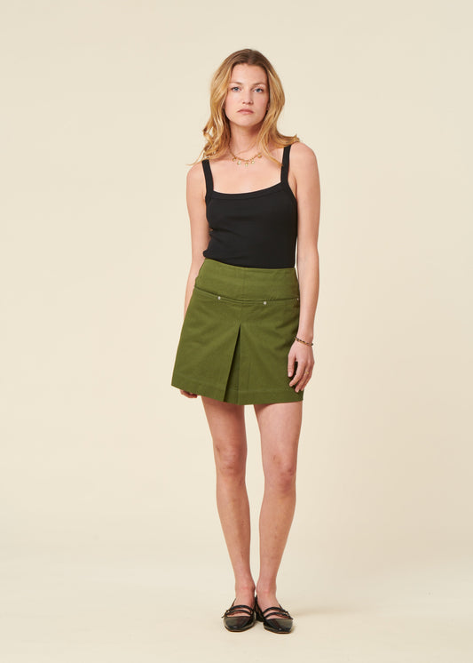 Jupe en coton bio | vert "Kentia mabel skirt - green"