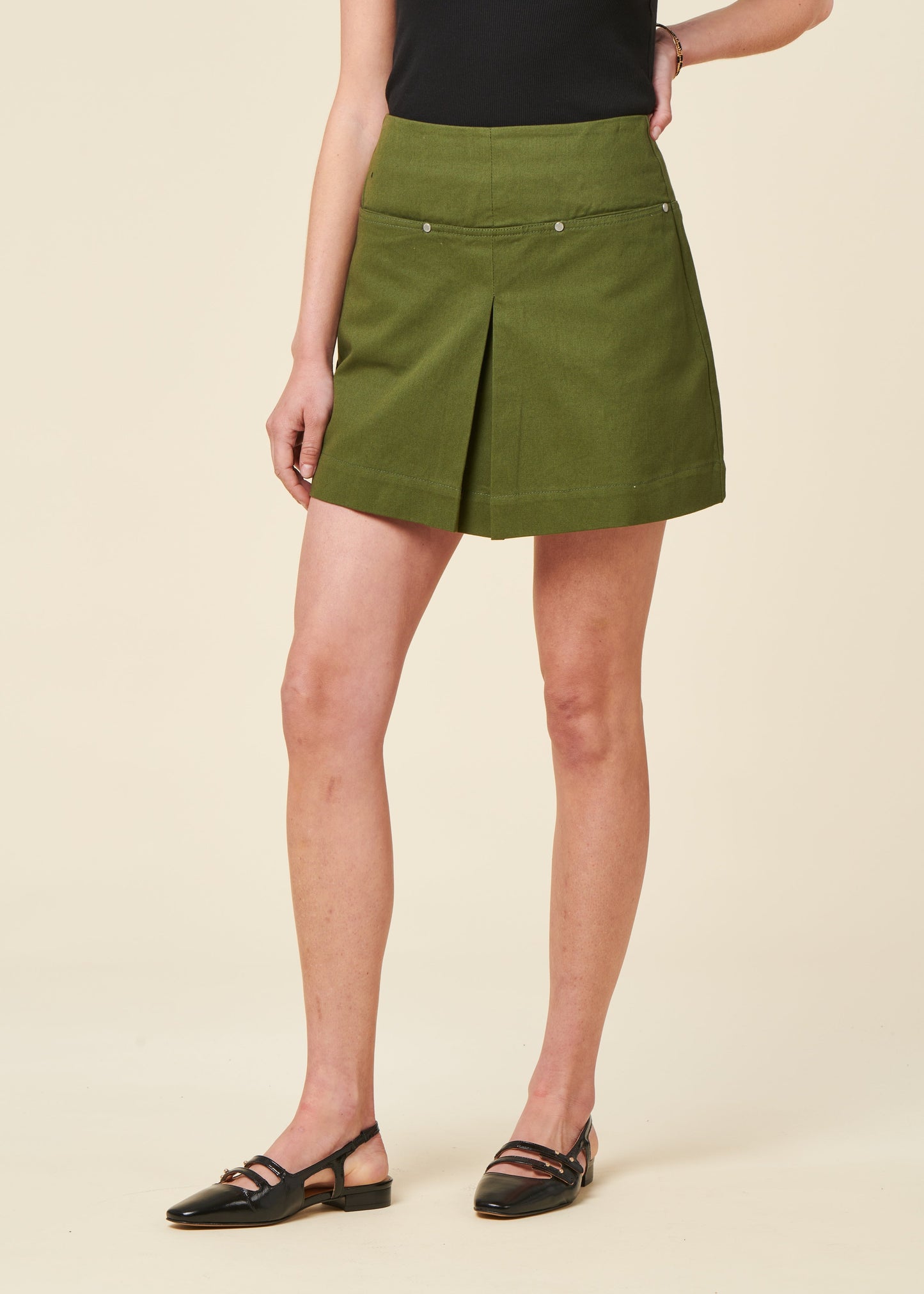 Jupe en coton bio | vert "Kentia mabel skirt - green"