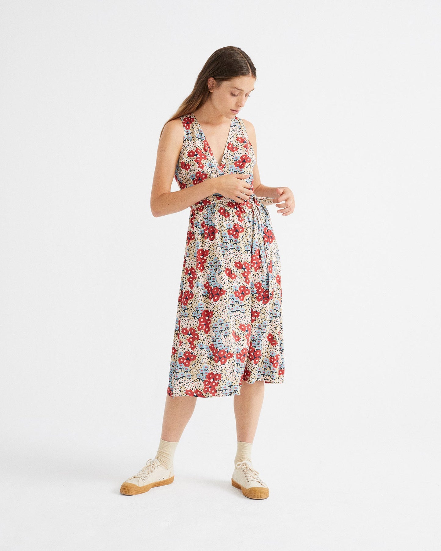 Robe midi fleurie en lenzing ecovero - Amapola