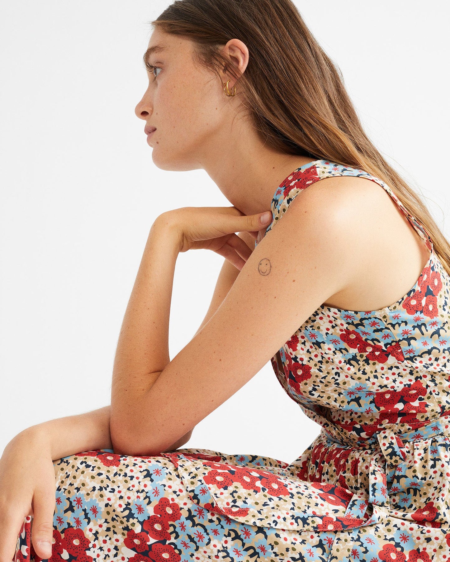 Robe midi fleurie en lenzing ecovero - Amapola