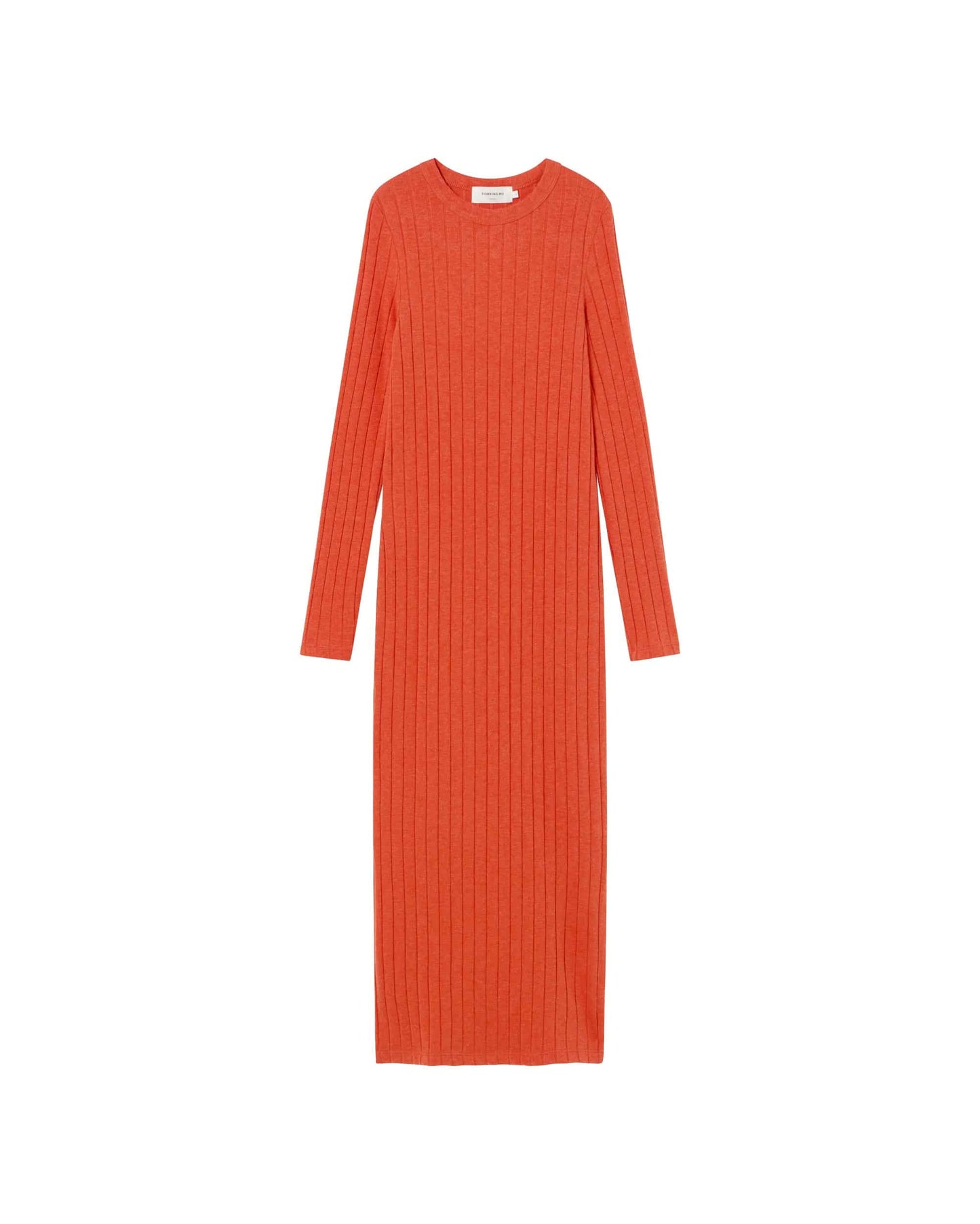 Robe longue en refibra et coton bio | orange "pumpkin trash gina dress"