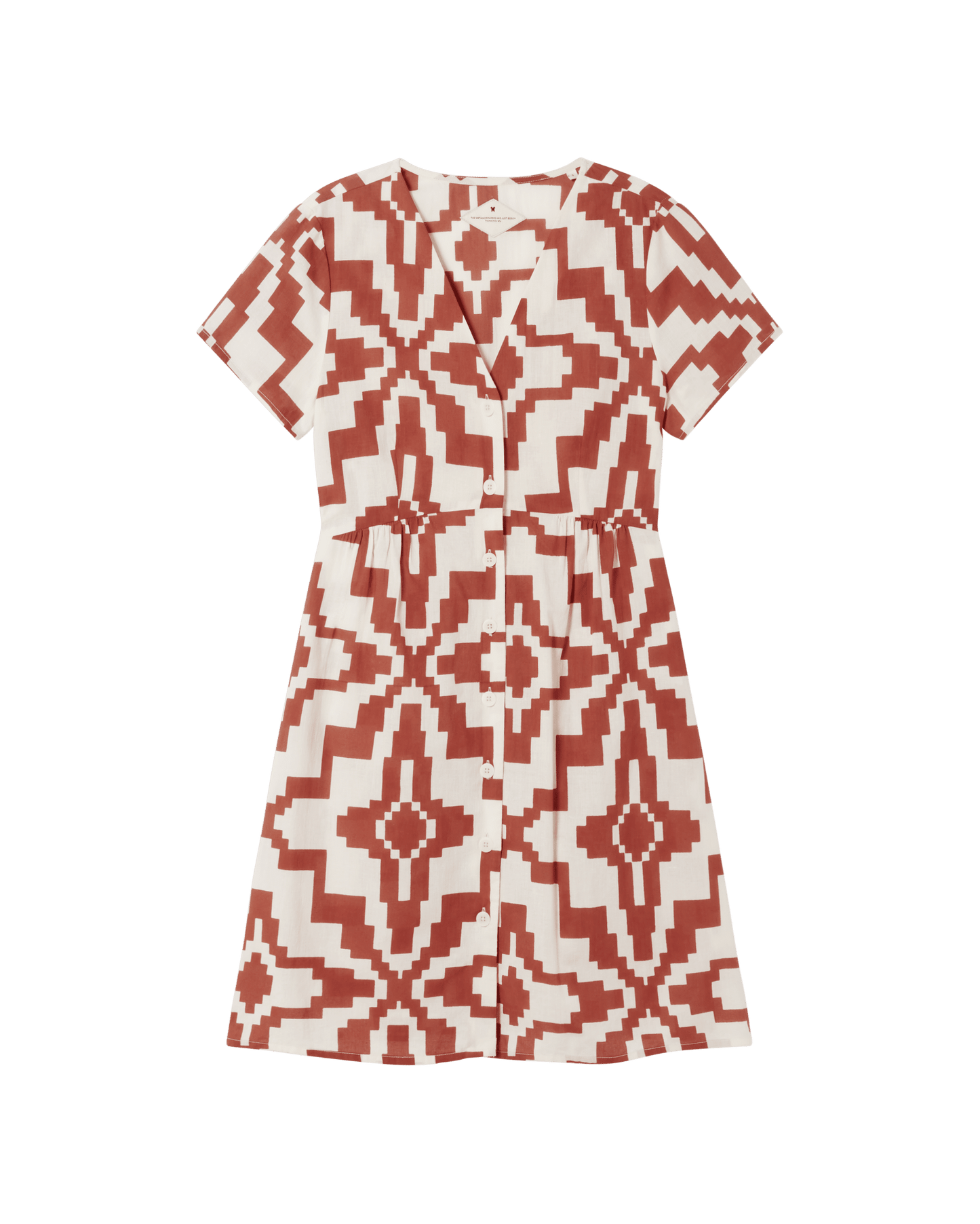 Robe à motifs en coton bio | orange "orange ilusion hebe dress"