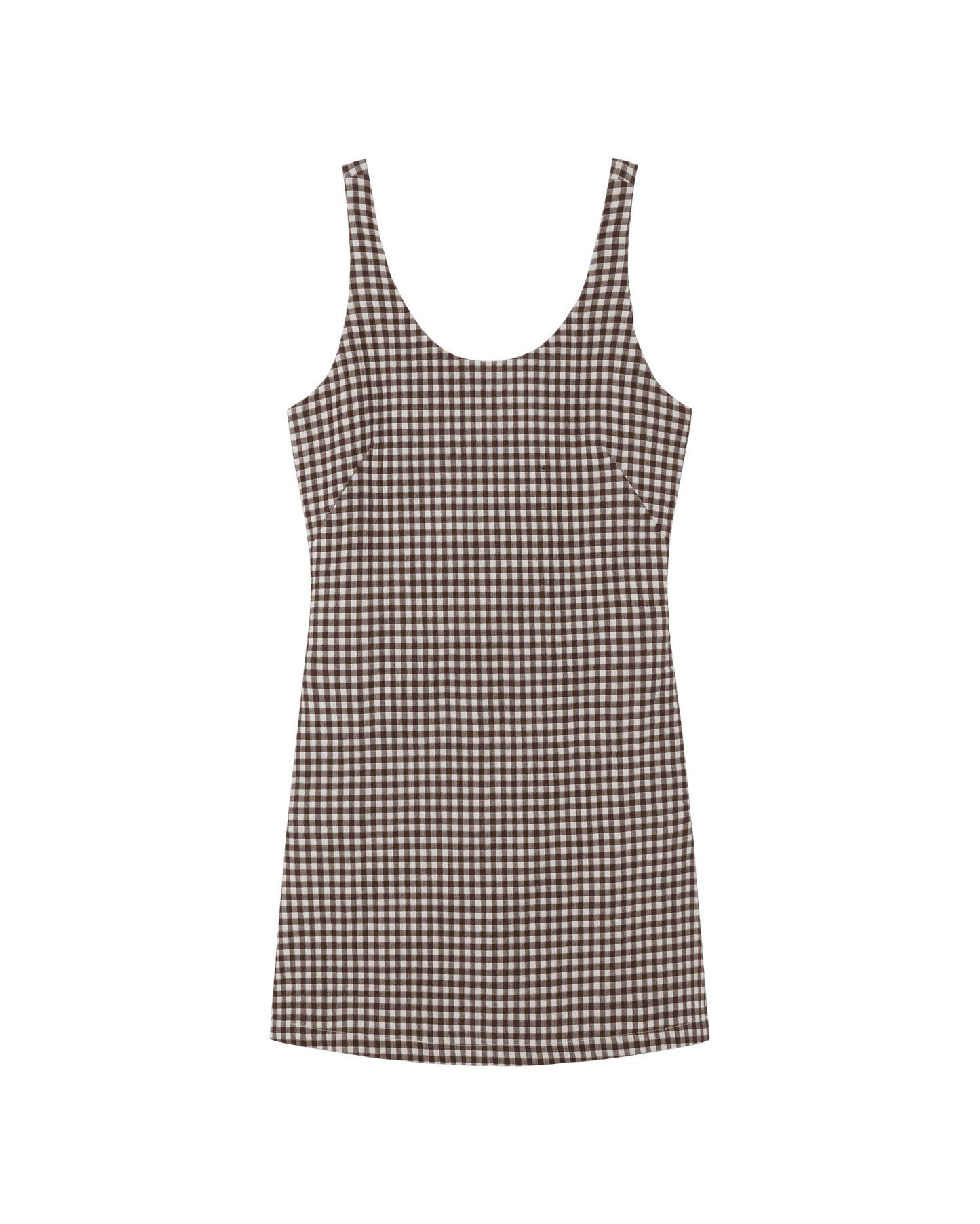 Robe short en coton bio | marron "chocolate seersucker mae dress"