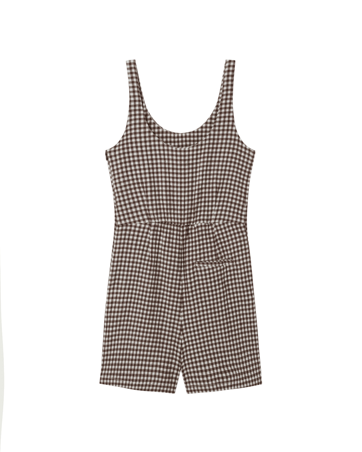Robe short en coton bio | marron "chocolate seersucker mae dress"