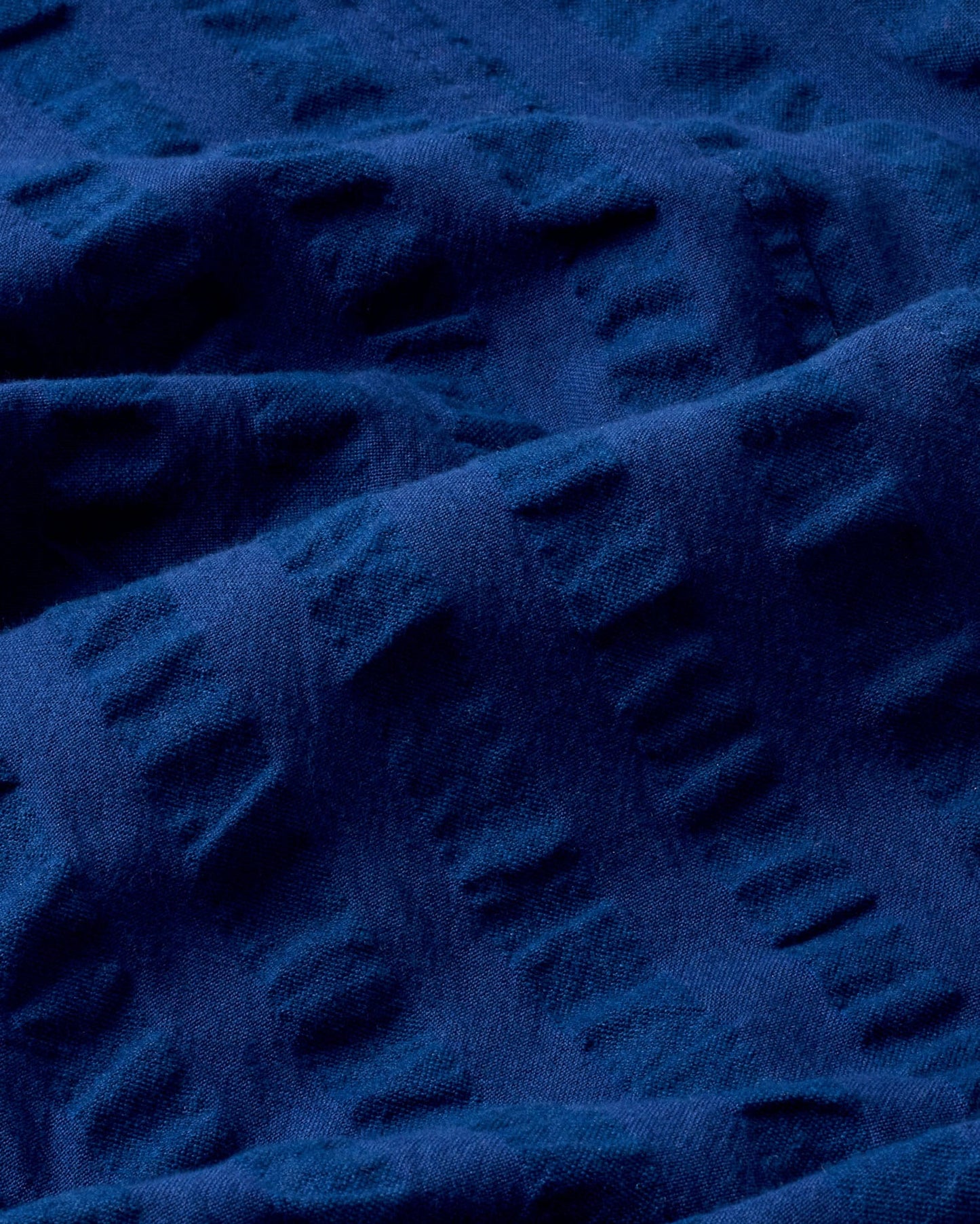 Robe 3 en 1 en coton bio | Bleu "navy big seersucker wila dress"