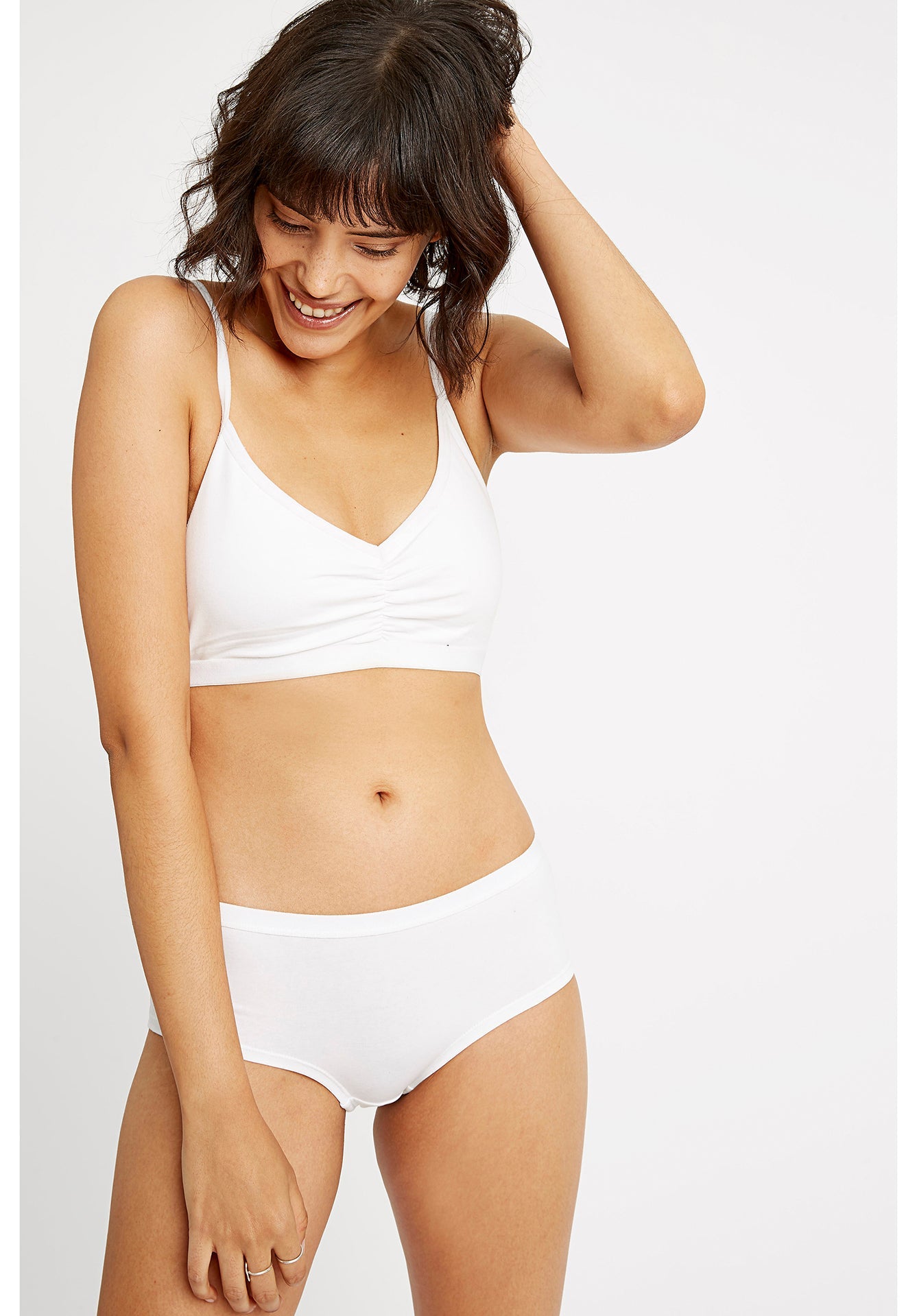 Brassière blanche en coton bio