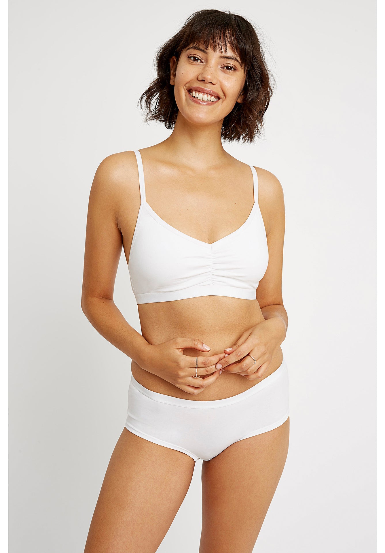 Brassière blanche en coton bio