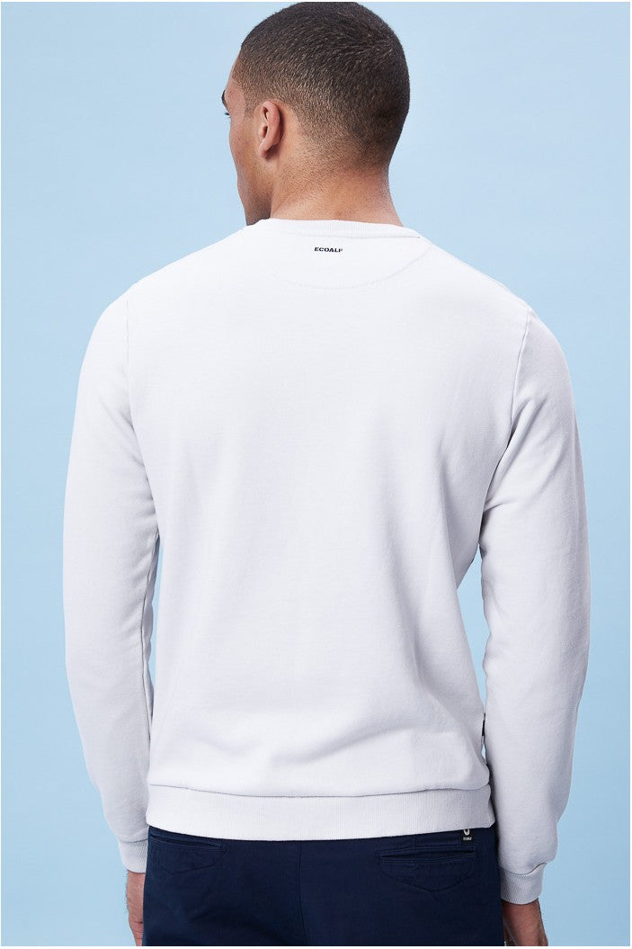 Sweat rayé blanc en coton bio - Sherman