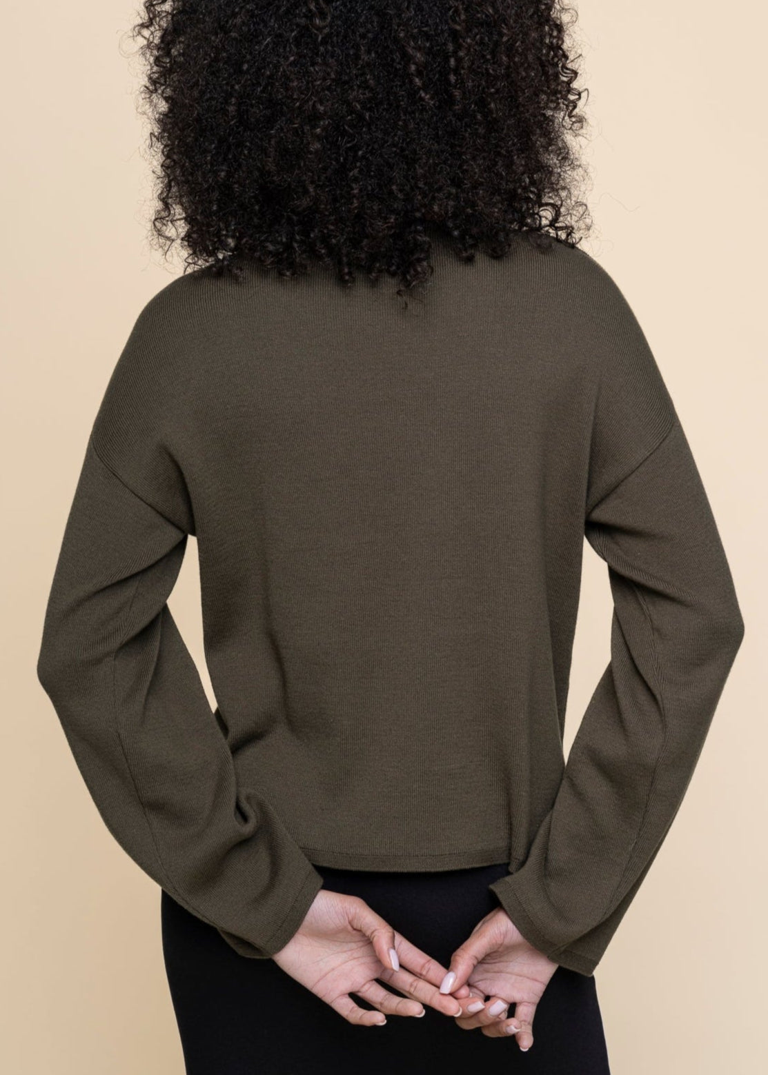 Pull en coton biologique | vert "williamsburg - dark olive"
