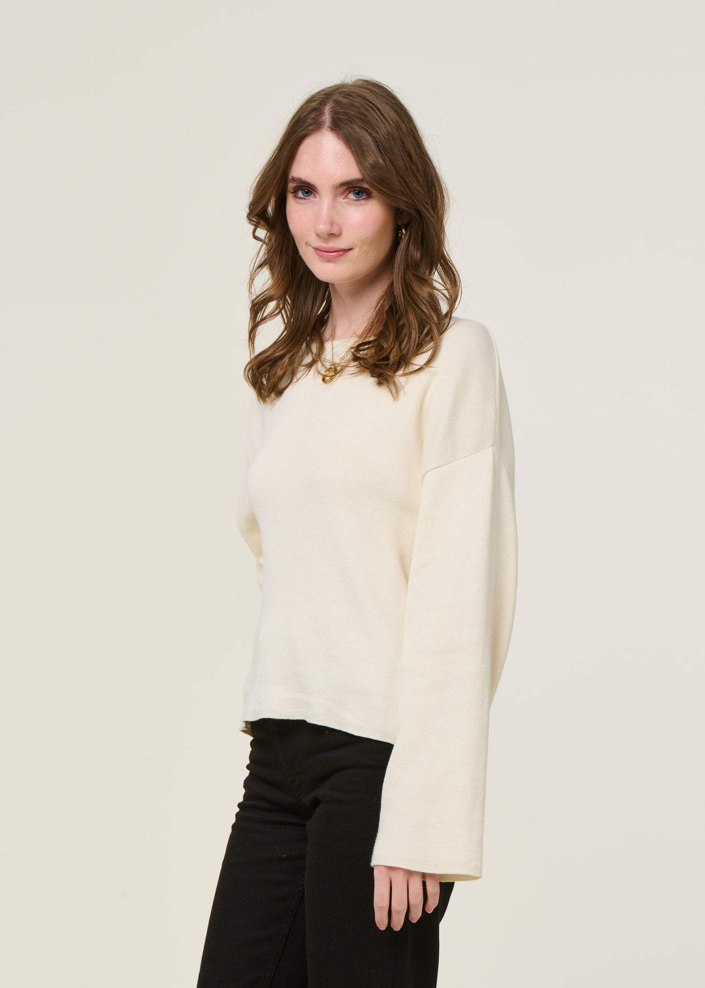 Pull en coton bio | écru "williamsburg offwhite"