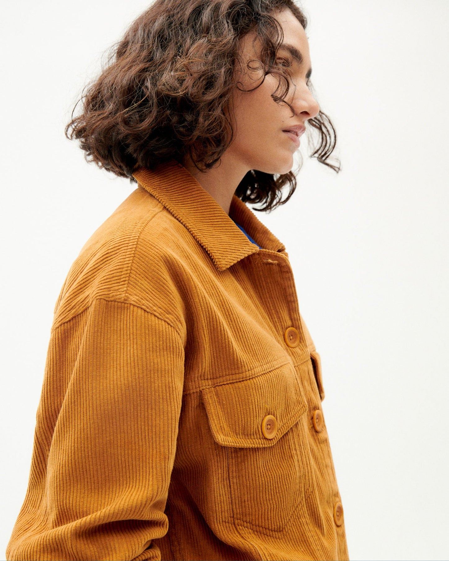 Veste oversize camel velours en coton bio - egypt corduroy phoebe jacket