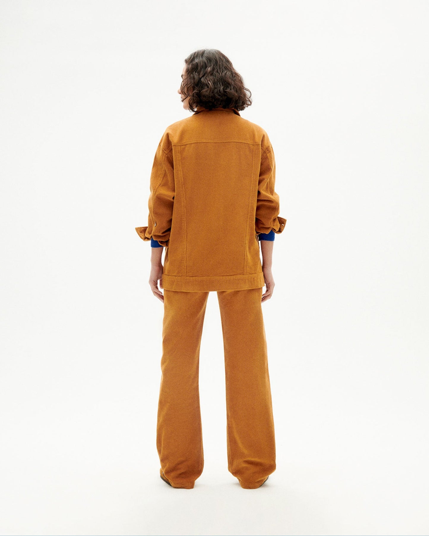 Veste oversize camel velours en coton bio - egypt corduroy phoebe jacket
