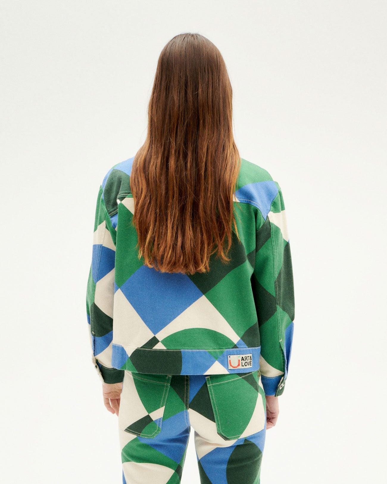 Veste en coton bio | multicolore "tetris frans jacket blue"