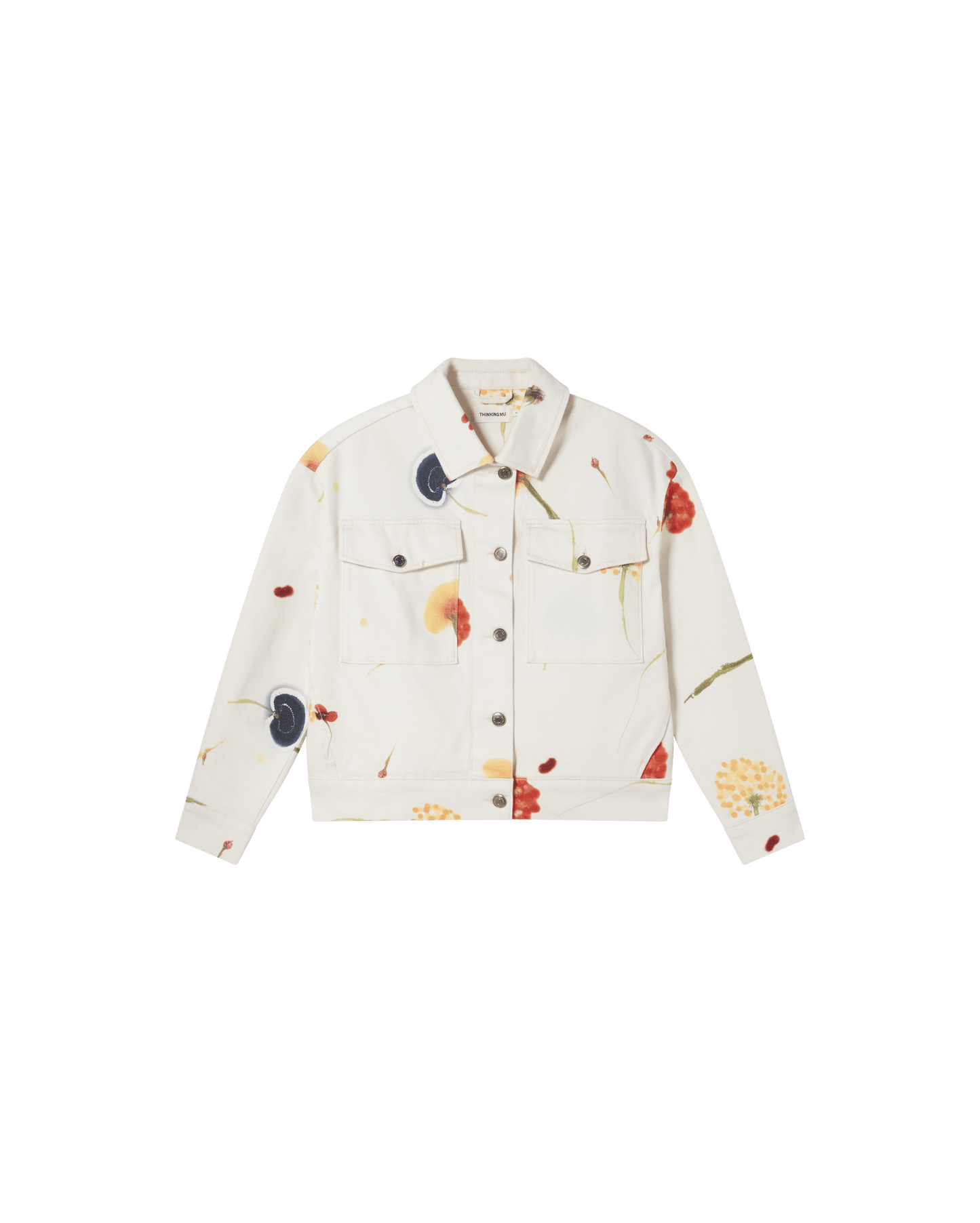Veste en denim en coton bio | Écrue à motifs "feuz blow frans jacket"
