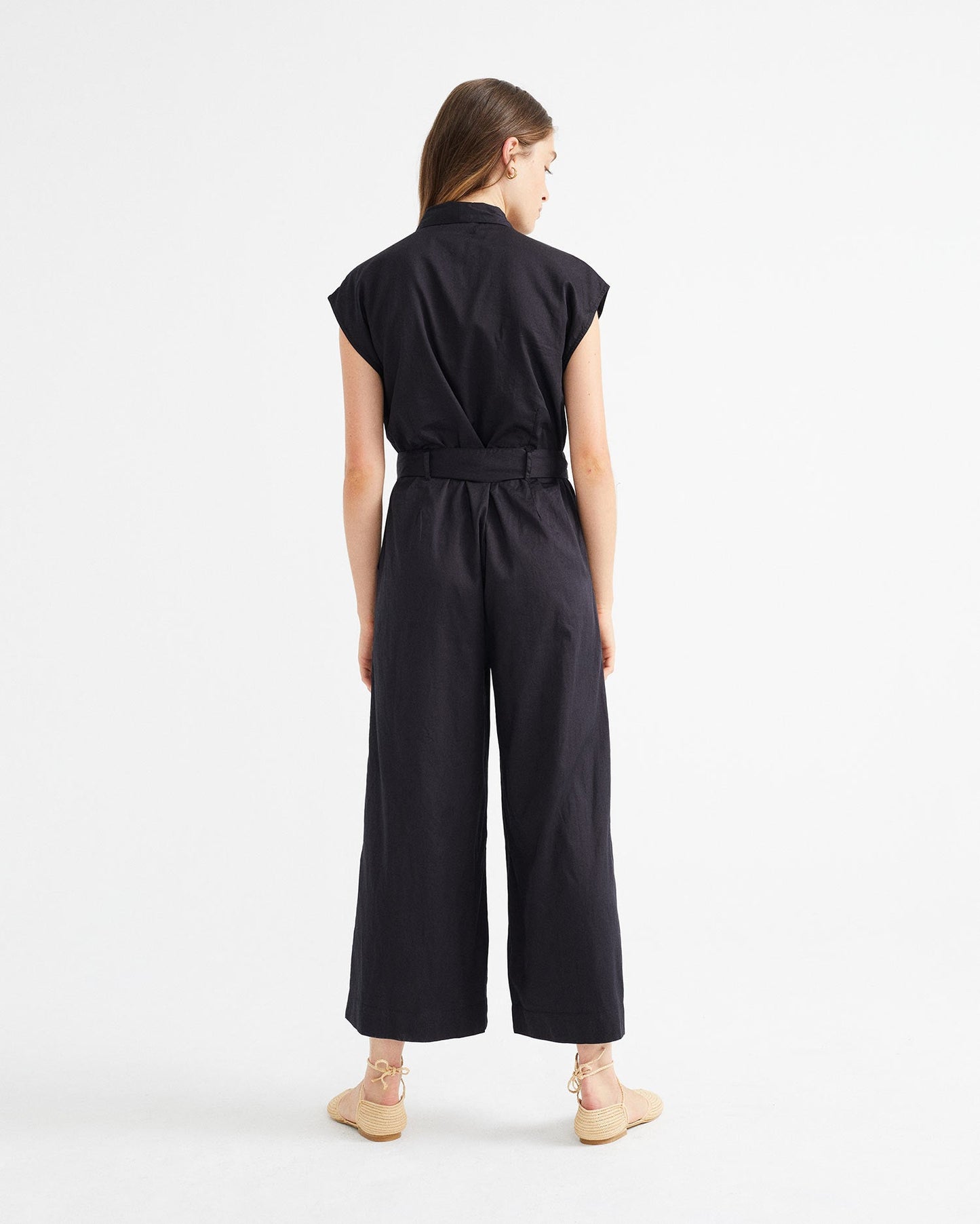 Combinaison longue noire en coton bio - Malawi
