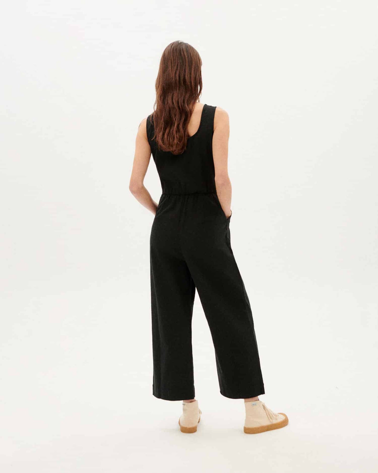 Combinaison noire en coton bio - BLACK RAFFLESIA JUMPSUIT