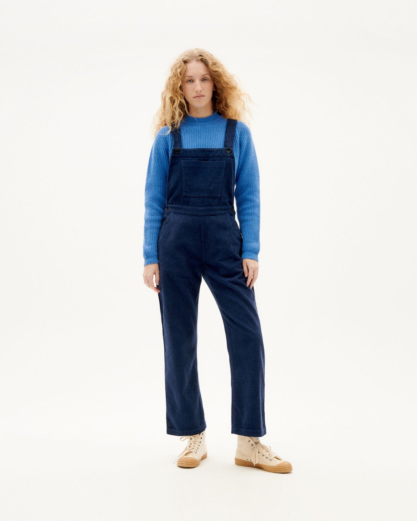 Salopette marine velours en coton bio - navy corduroy venus jumpsuit