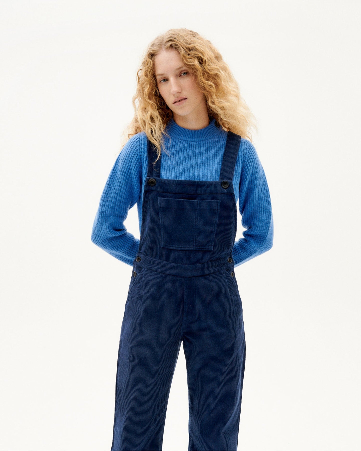 Salopette marine velours en coton bio - navy corduroy venus jumpsuit
