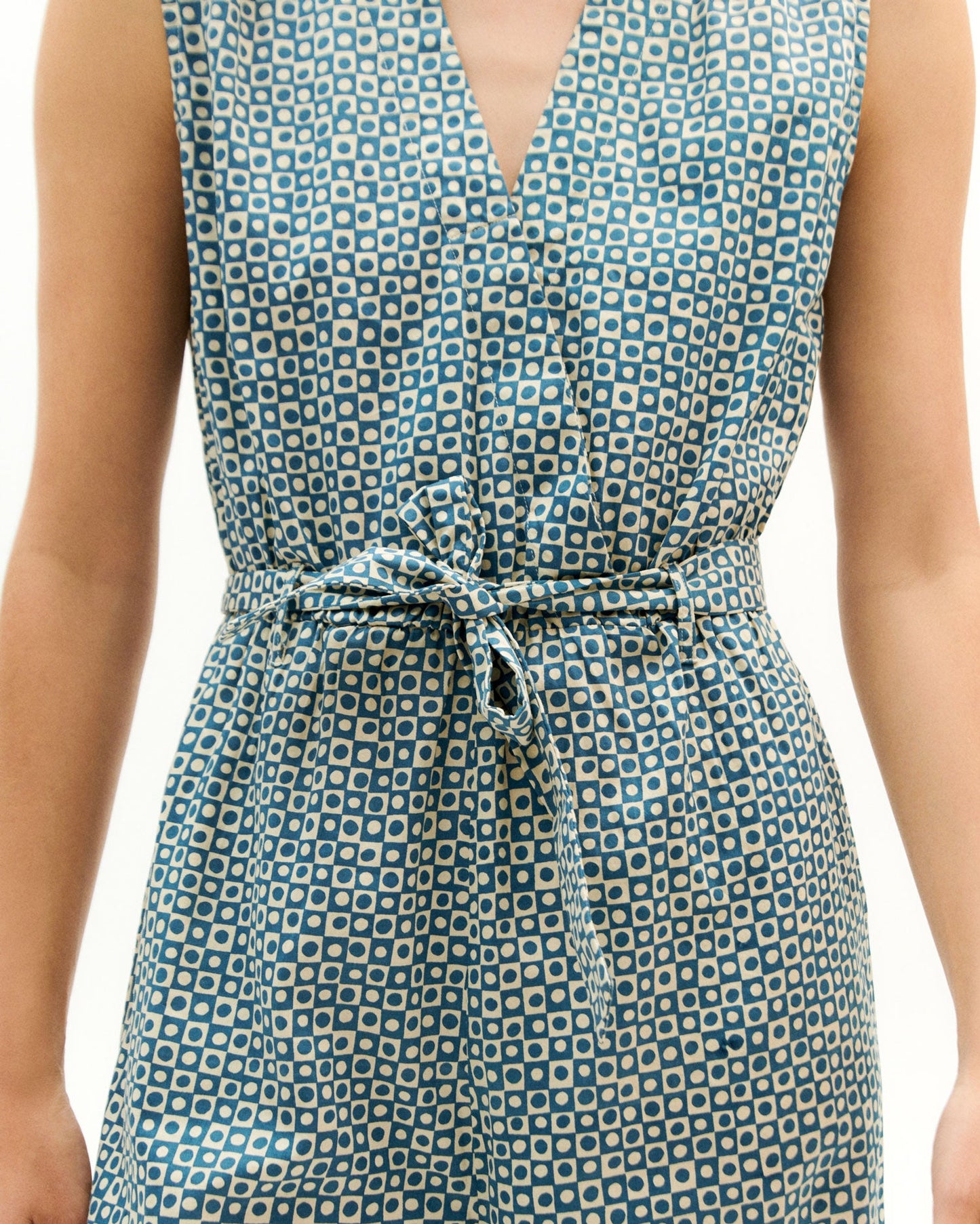 Combinaison en coton bio | Bleu à motifs "blue spots winona jumpsuit"